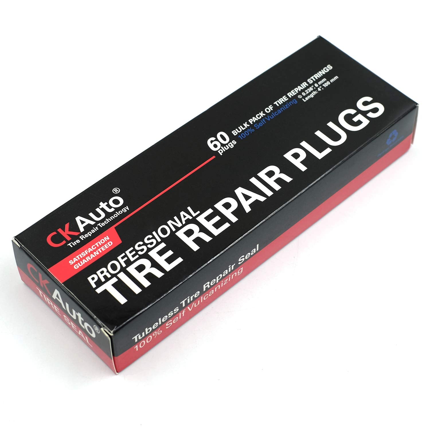 Ckauto 60Pcs 4'' Black Tire Repair Strings, Automotive Tool Tire Repair Plugs For Tubeless Off-Road Tires Car, Bike, Atv, Utv, W