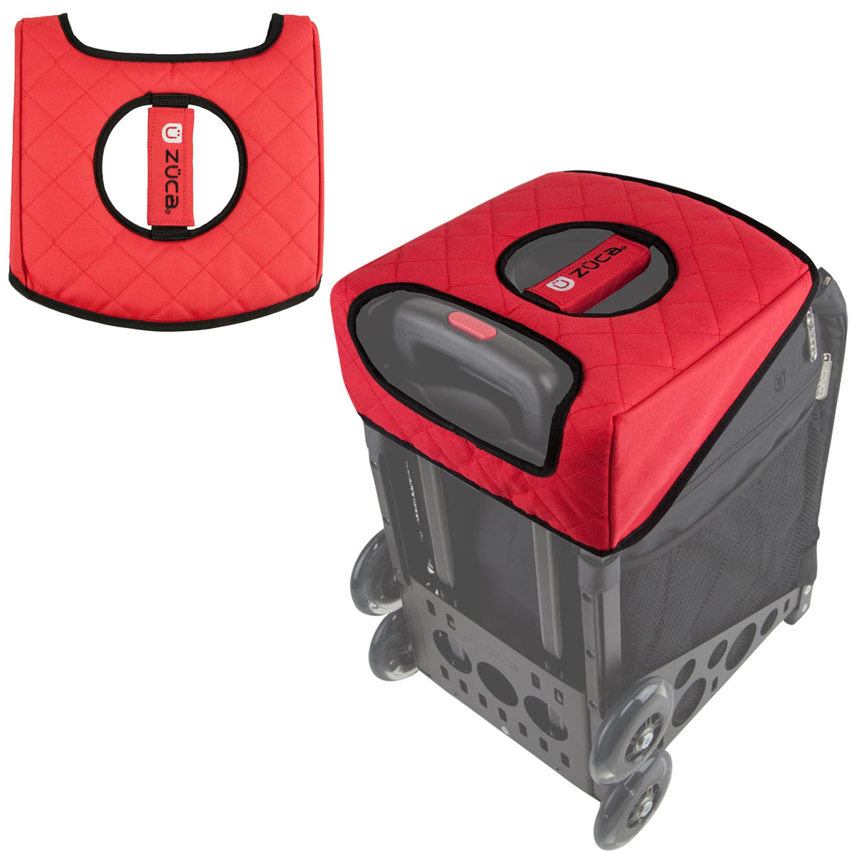 ZUCA Seat Cushion, Reversible - Black/Red WBCARB0CC3DFT3S