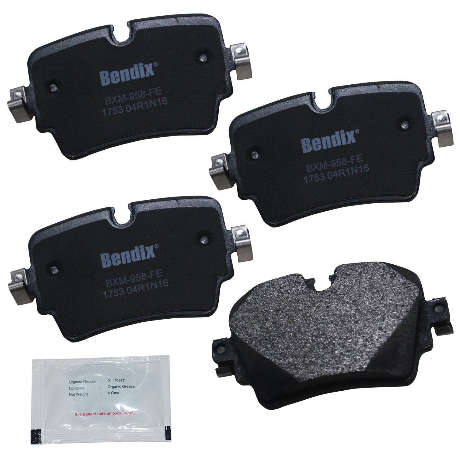 Bendix Priority1 Cfm1753 Semi-Metallic Rear Brake Pads For Jaguar F-Type 2021-2014, Xj 2019-2016, Xjr 2017-2016, Xjr575 2019-201