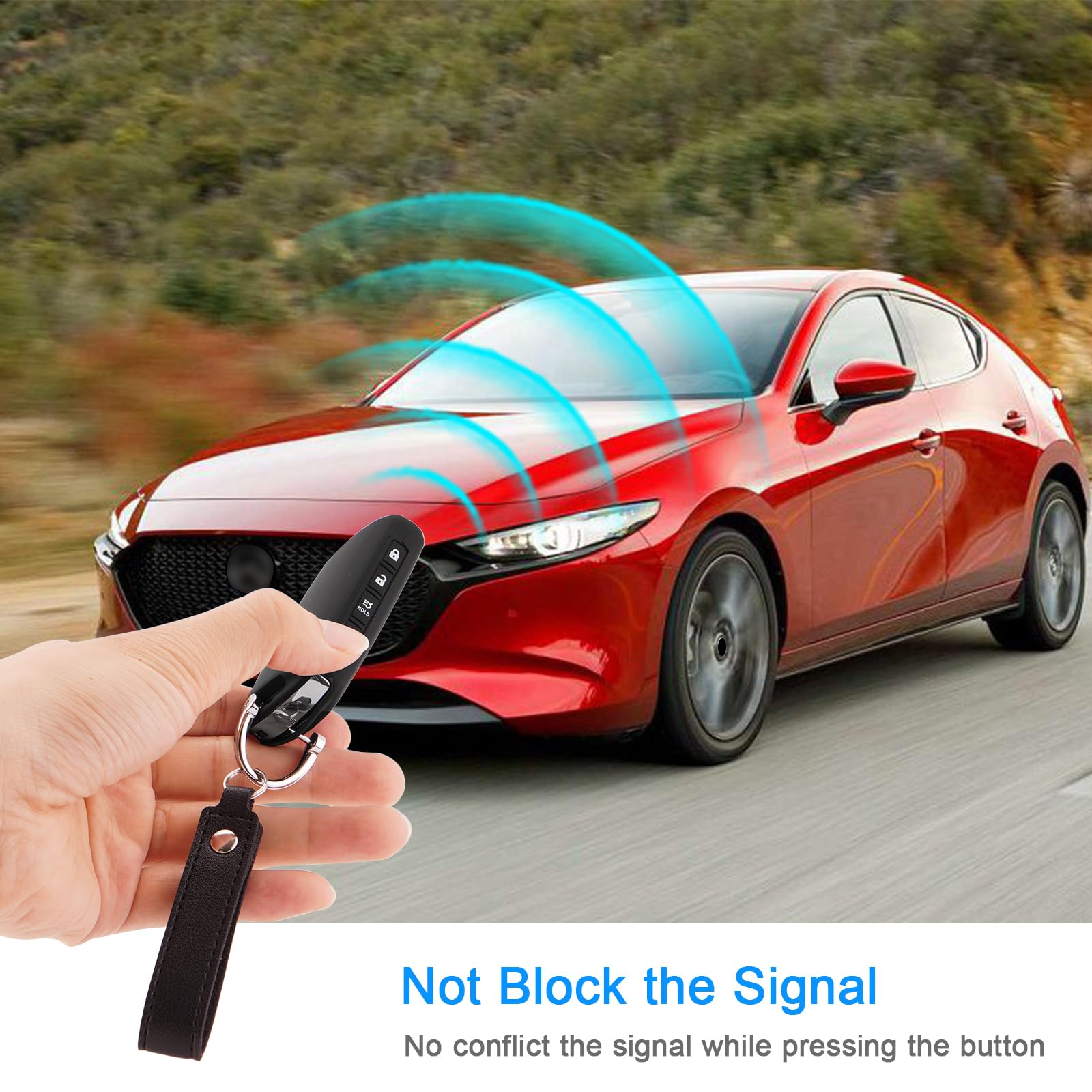 Koaudb Silicone Key Fob Cover Compatible With 2025 2024-2019 Mazda 4 Buttons, For Mazda Cx-5 Cx-30 Cx-50 Cx70 Cx90 3 6 Cx-9 Rubb