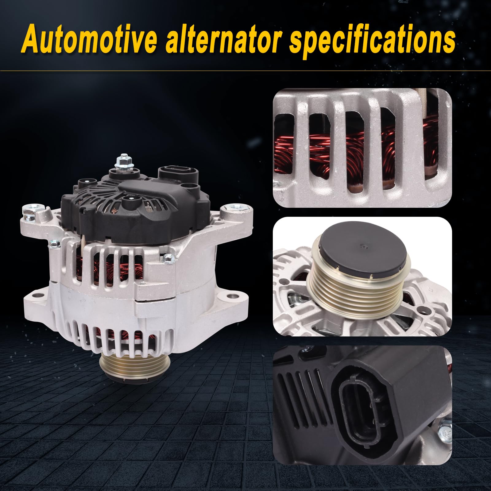 L-SIJIN-L Alternator Compatible with 2011-2013 Tucson 2011-2014 Sonata 2010-2013 Forte 2011 Optima 2.4L Replace for 11A1351 3730
