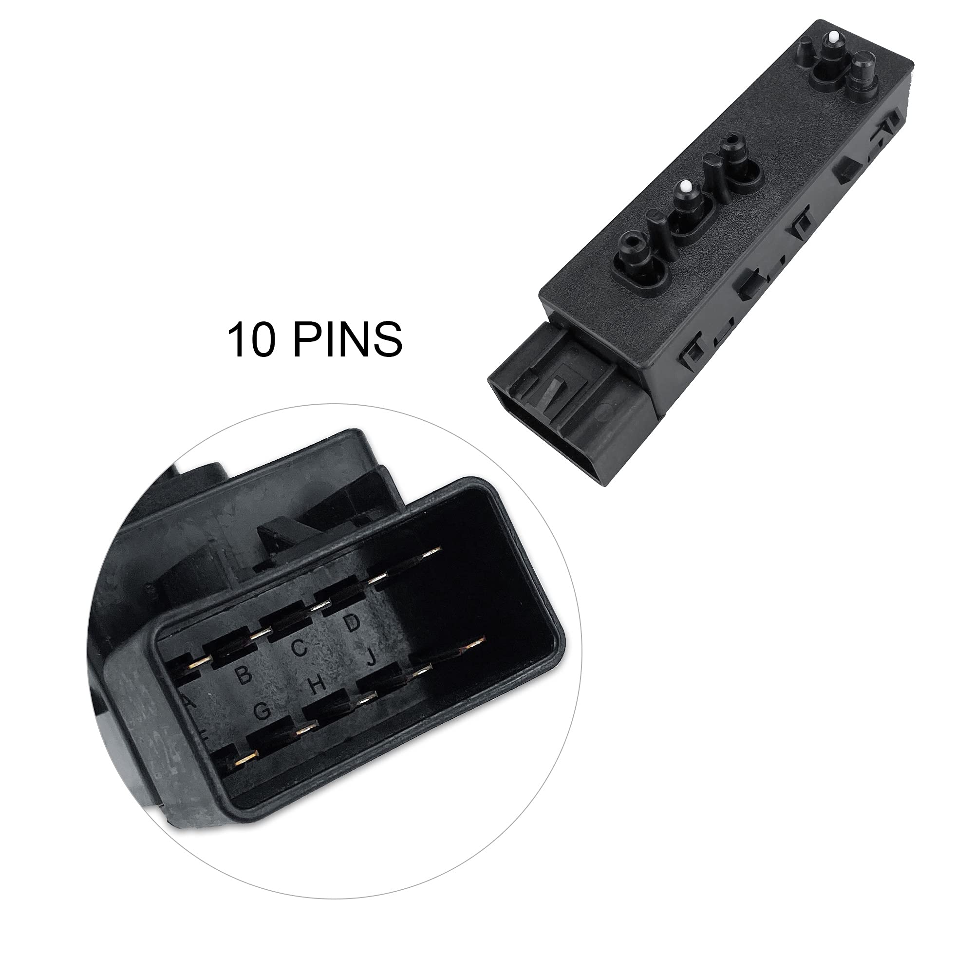 Power Seat Switch Front Left Driver Side Adjuster Button Switch Compatible With Buick Cadillac Srx Chevy Camaro Cruze Equinox Malibu Traverse Gmc Acadia Terrain Replacement For 25974714