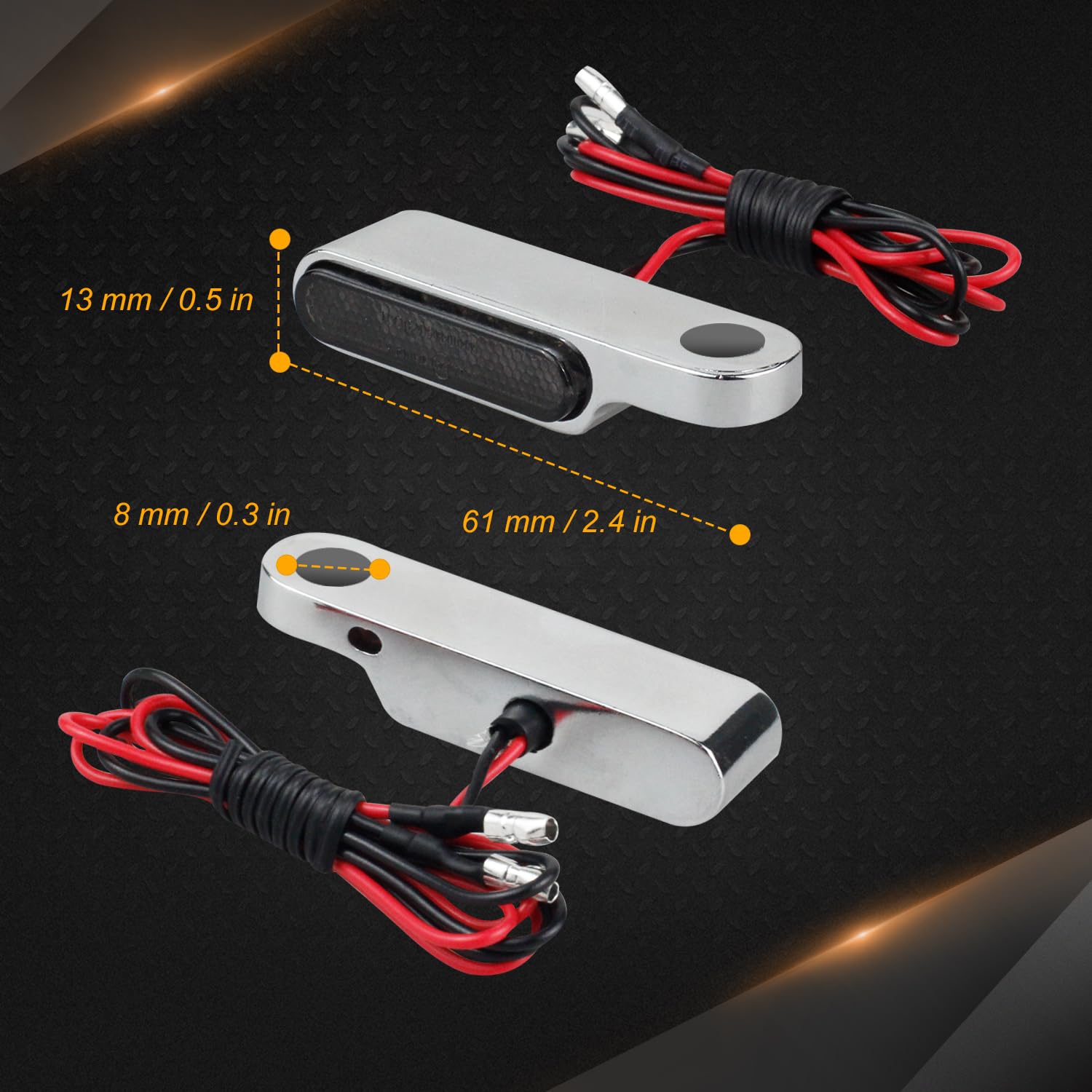 Nthreeauto Led Handlebar Turn Signals Mini Motorcycle Blinkers Front Marker Light Compatible With Harley Sportster Dyna Honda Shadow Kawasaki Vulcan Yamaha V-Star Road Star