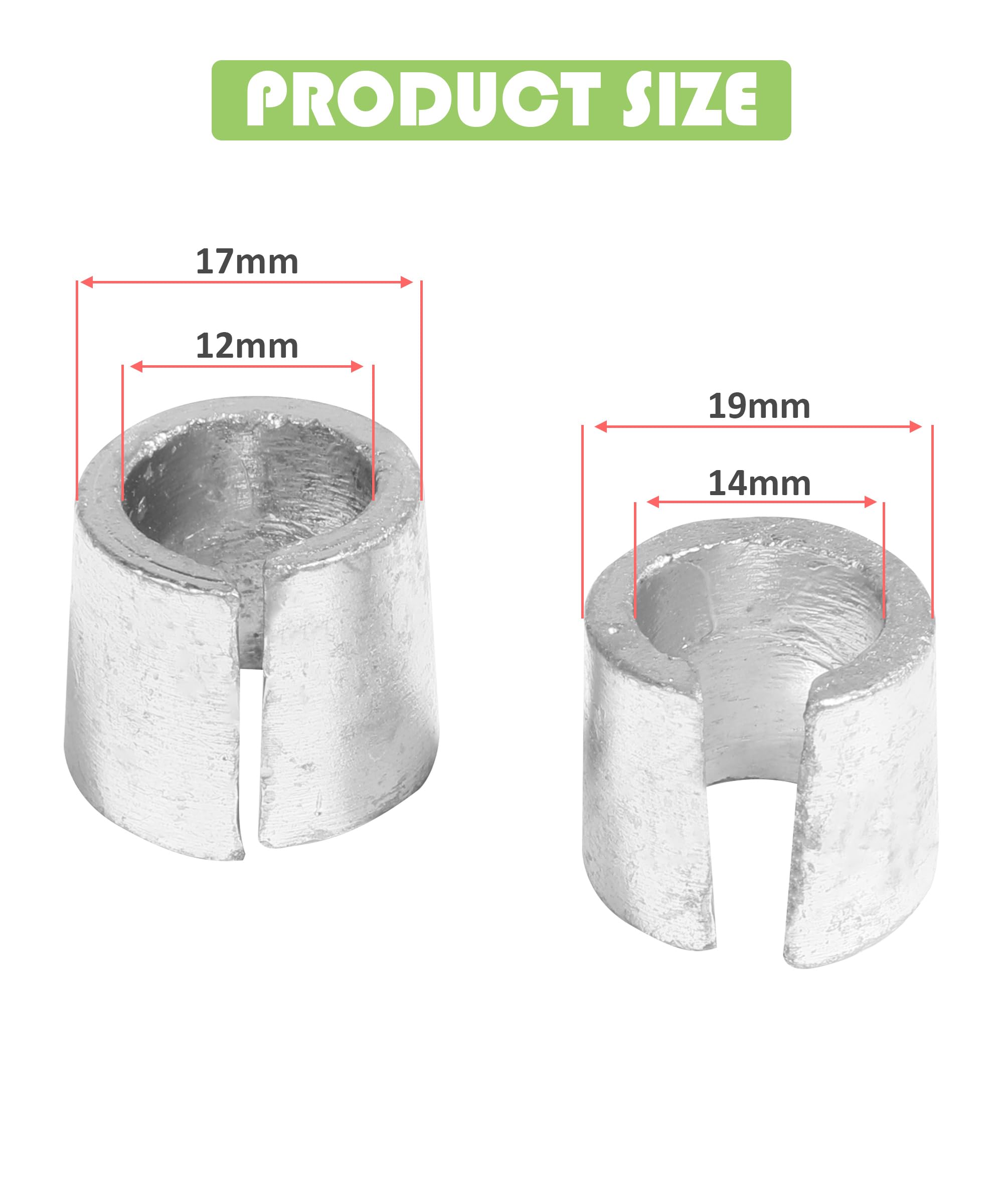 RACOONA 2 Pairs Battery Post Shims,Battery Terminal Adapter,Battery Post Adapter,Car Accessories Battery Negative Battery Termin