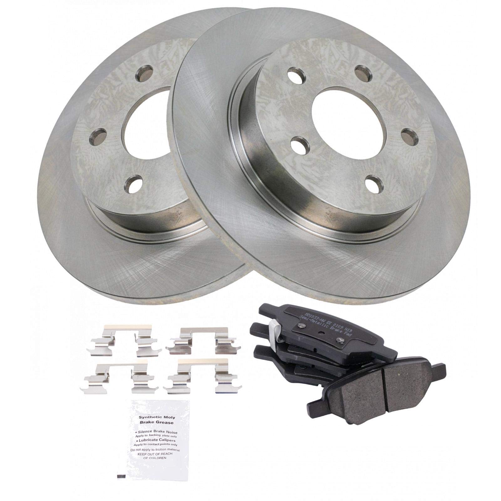Trq Rear Posi Metallic Disc Brake Pad & Rotor Kit For Chevy Pontiac Saturn