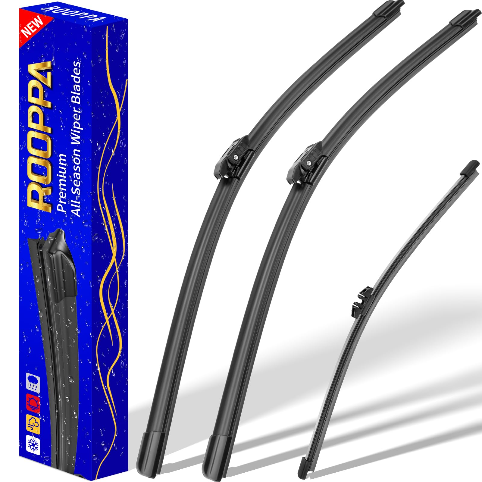 3 Wipers Replacement For 2017-2022 Mini Cooper Countryman, Windshield Wiper Blades Original Equipment Replacement - 23''/21''/10