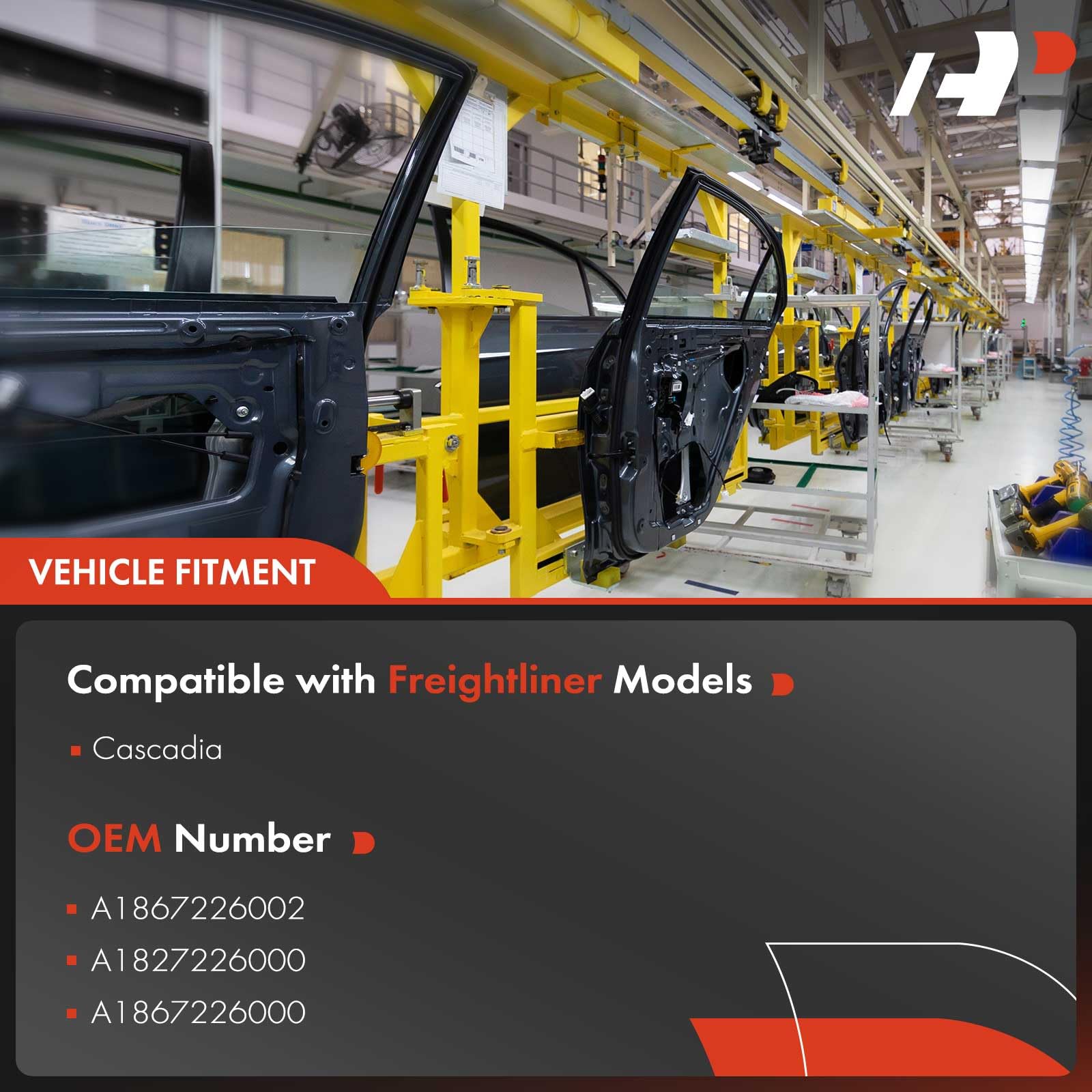 A-Premium Power Electric Window Regulator With Motor Compatible With Freightliner Cascadia Front Left Driver Side