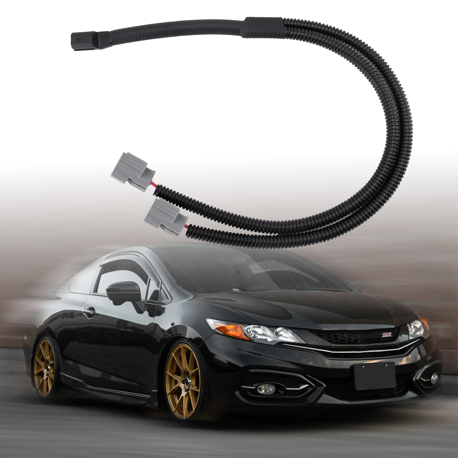 Farbin 1 To 2 Horn Adapter Connector Y Type Horn Special Plug Wiring Kit For Classic Honda Car Before 2016 Plug And Play (1 To 2