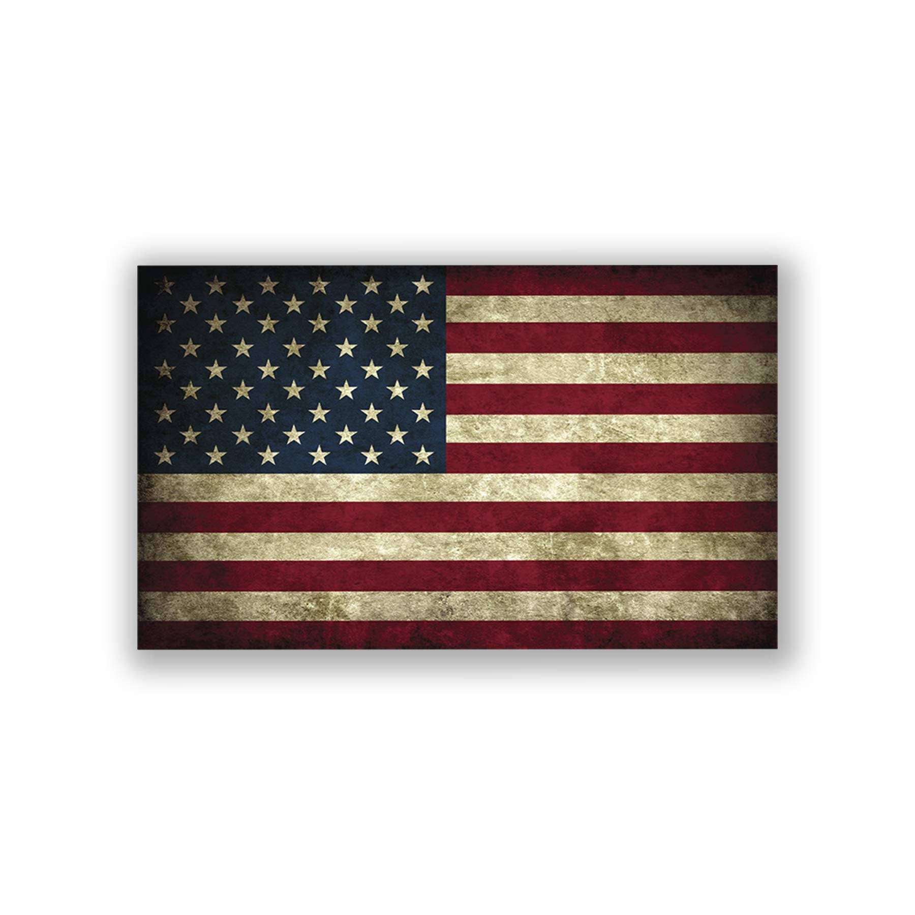 Vintage American Flag Vinyl Decal Sticker Usa Old Glory Car Window Bumper 5-Inch By 3-Inch Premium Quality Uv Resistant Laminate