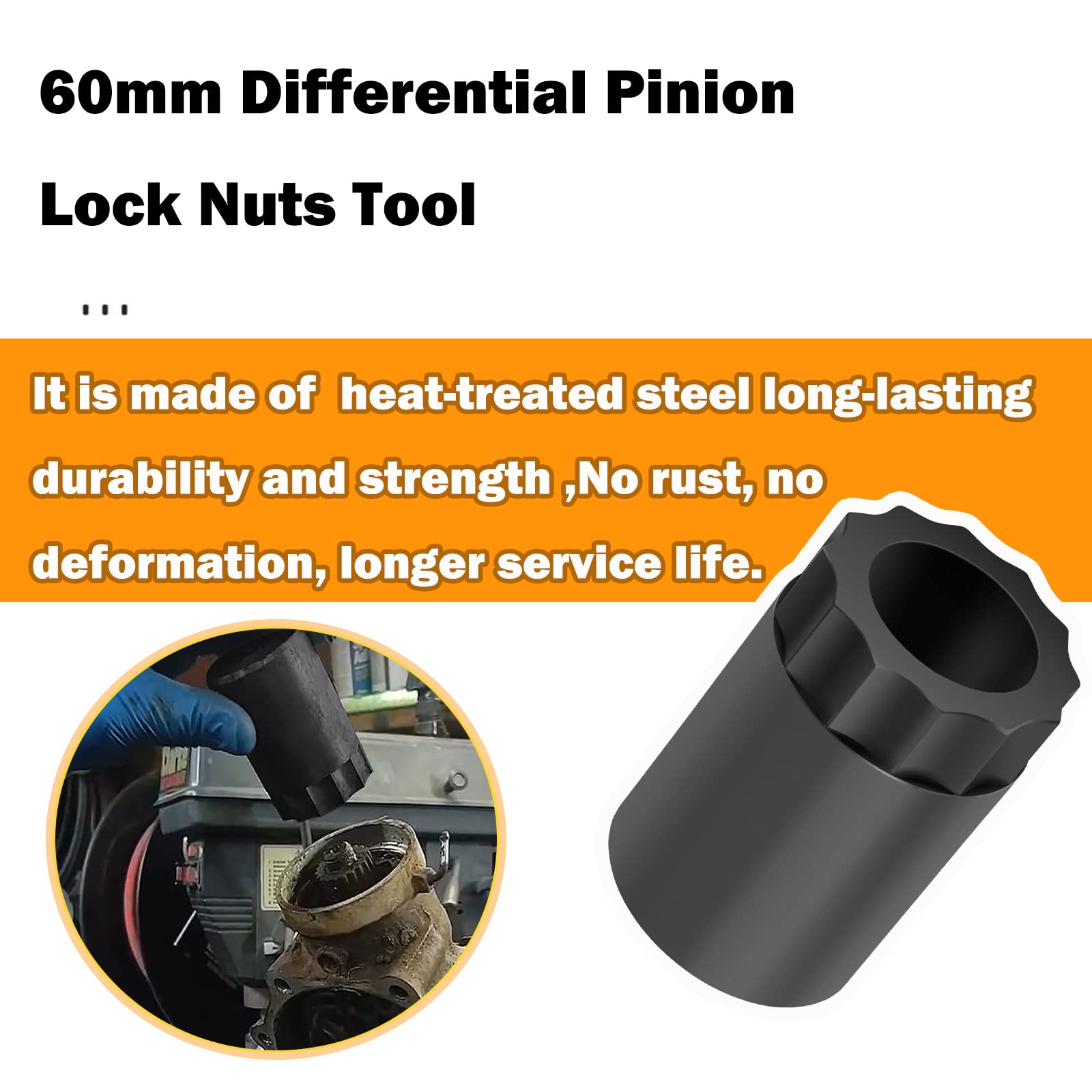 60mm Differential Pinion Lock Nuts Tool,for Honda FourTrax 300 TRX300 TRX250 Rancher 350 TRX350 ATV,60mm Differential Pinion Bea