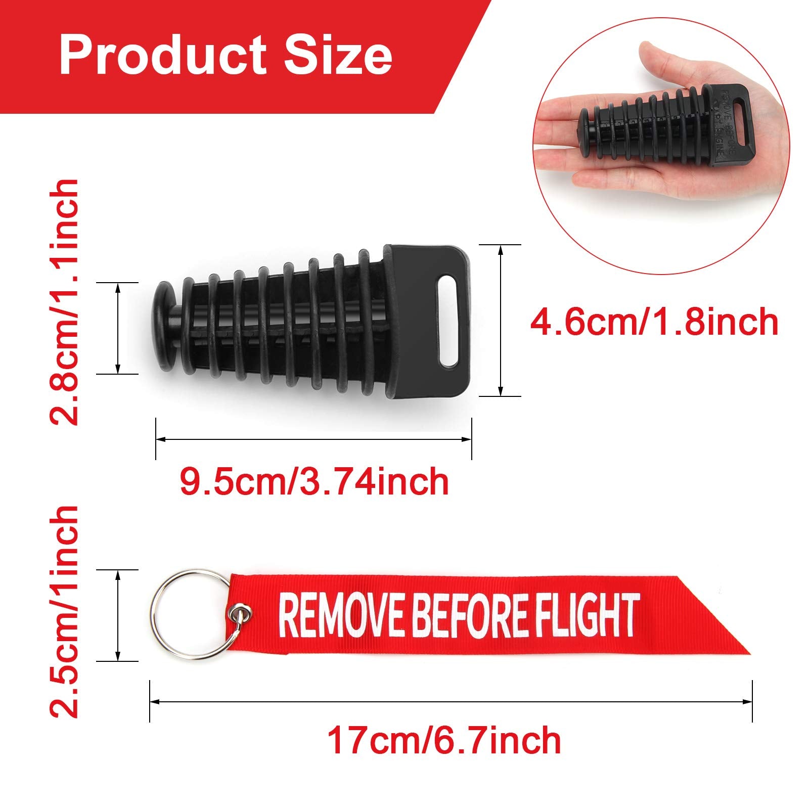 Coitak Muffler Exhaust Wash Plug, 1.1''-1.8'' Wash Plug For Motorcycle Bike 2 Stroke Rubber Exhaust Silencer (2 Pack) (1.1-1.8''