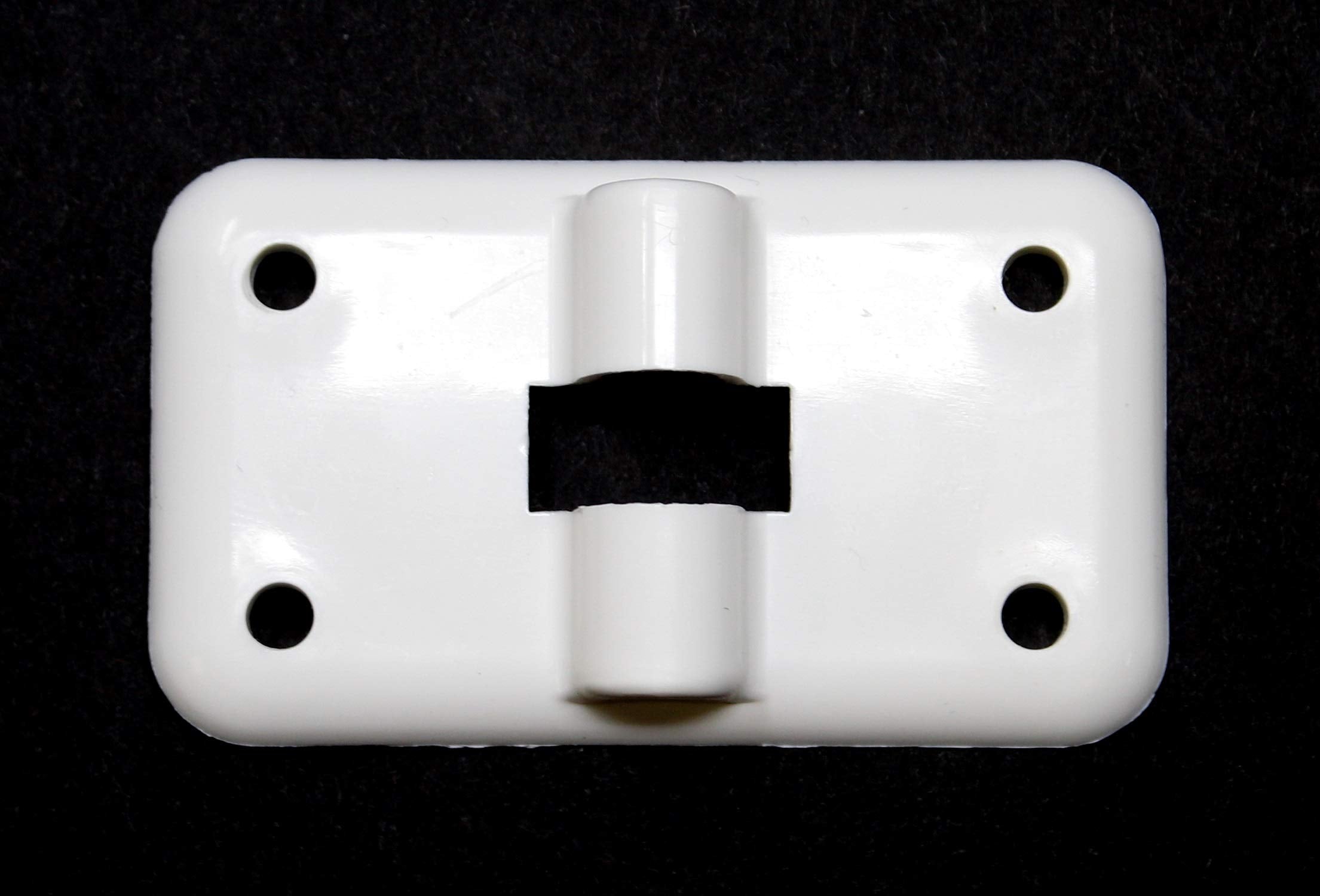 Jsp Manufacturing White Plastic 6” T-Style Entry Door Catch Latch Holder For Rv Camper Trailer Cargo Hatch Assembly Kit (2)