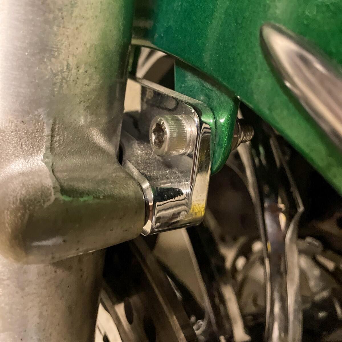 Wsays Touring Front Fender Relocator Spacer Kit Chrome Compatible With Harley Road King Electra Glide Flhr Flht 2003-2013