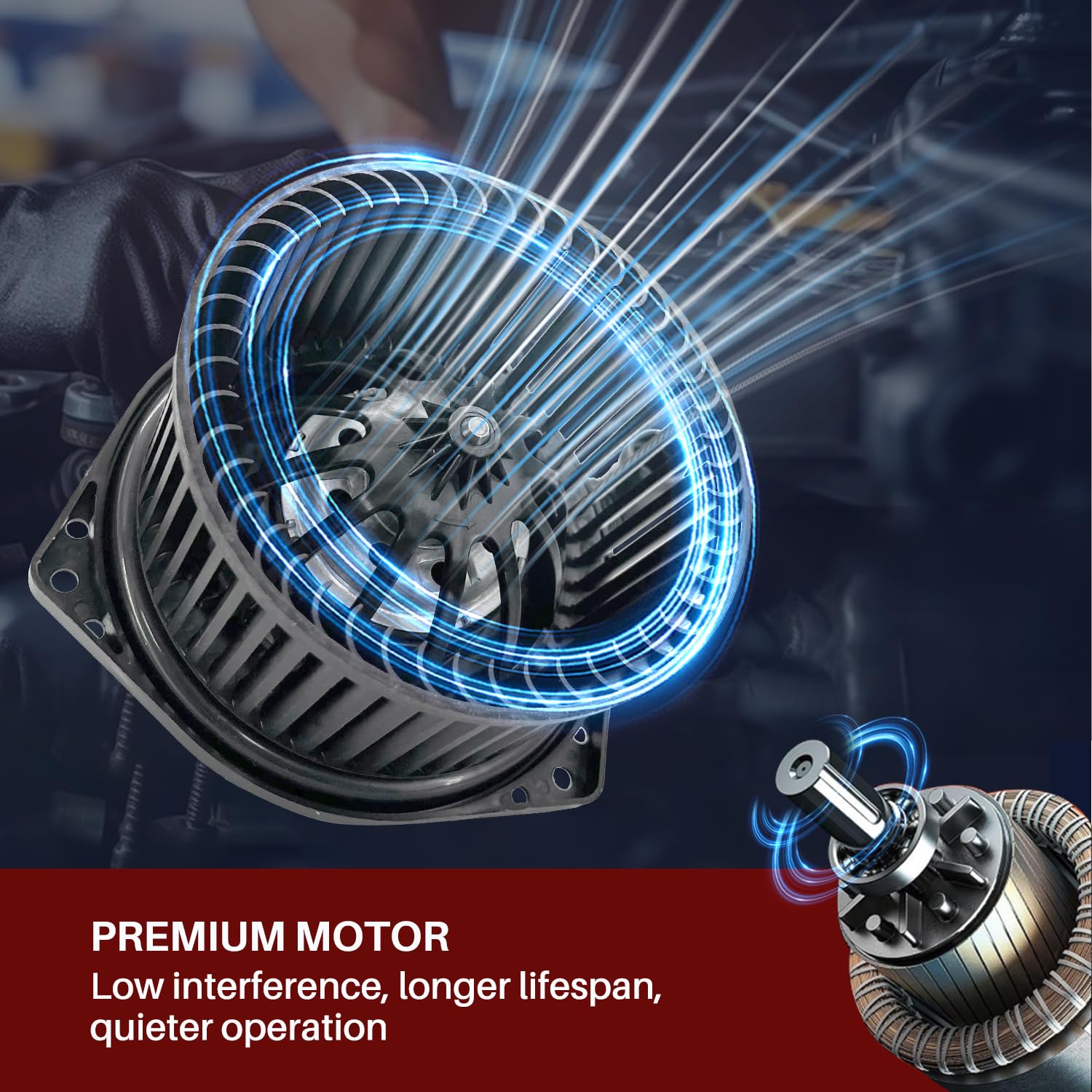 Aspligo 700046 Ac Heater Blower Motor Fan Assembly Fit For Nissan Frontier 2000-2004, Sentra 2000-2004, Xterra 2000-2004, For Su