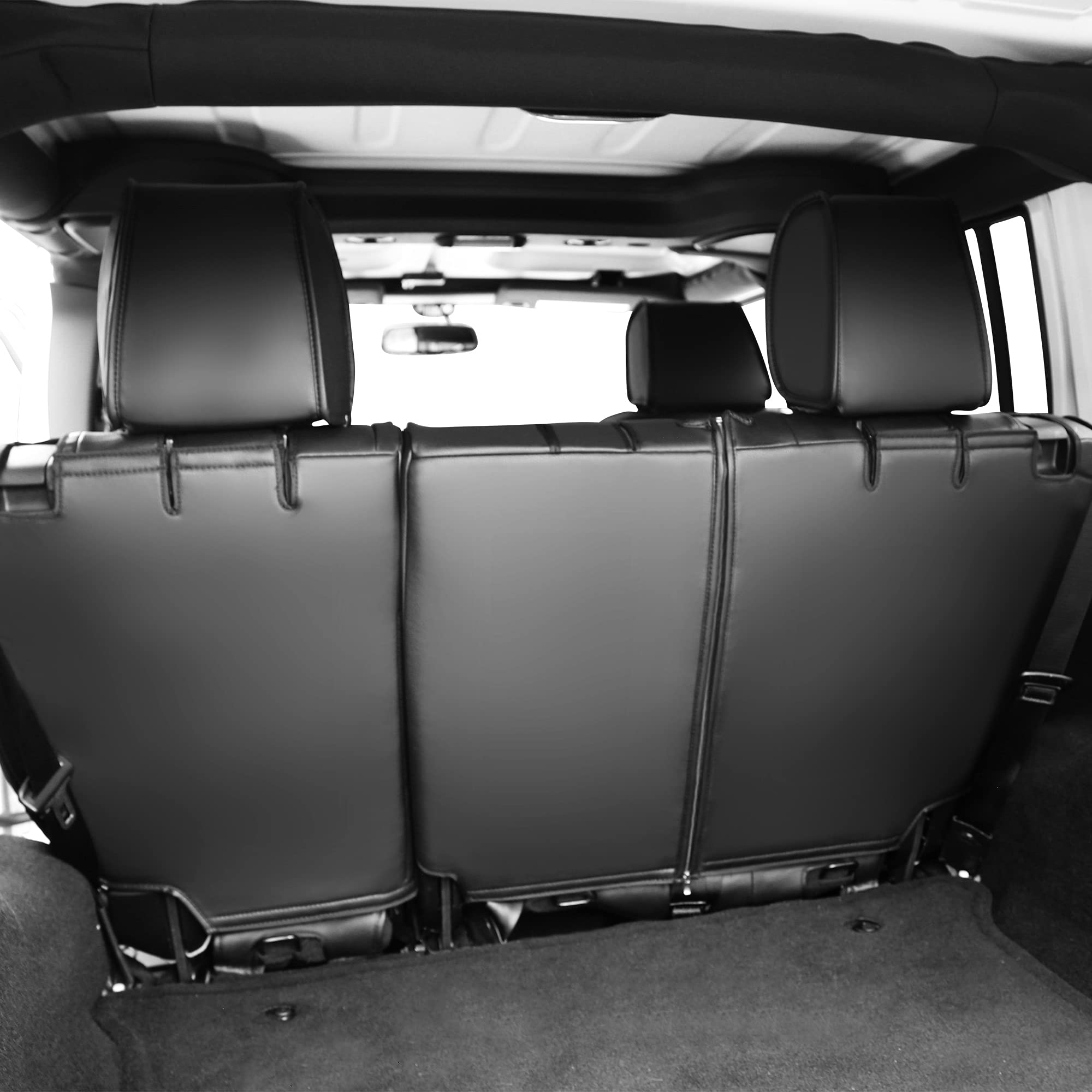 Oasis Auto 2007-2017 Wrangler Jk Custom Leather Seat Covers (2011-2012 Wrangler 2-Door, Black)