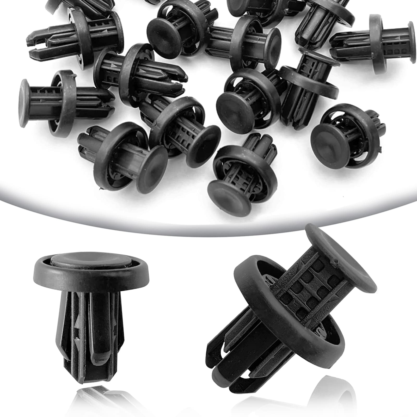 30pcs Fastener Rivet, Rear Front Bumper Cover Fender Grille Under Cover Push-Type Retainer Clip Compatible with Honda Acura Civi