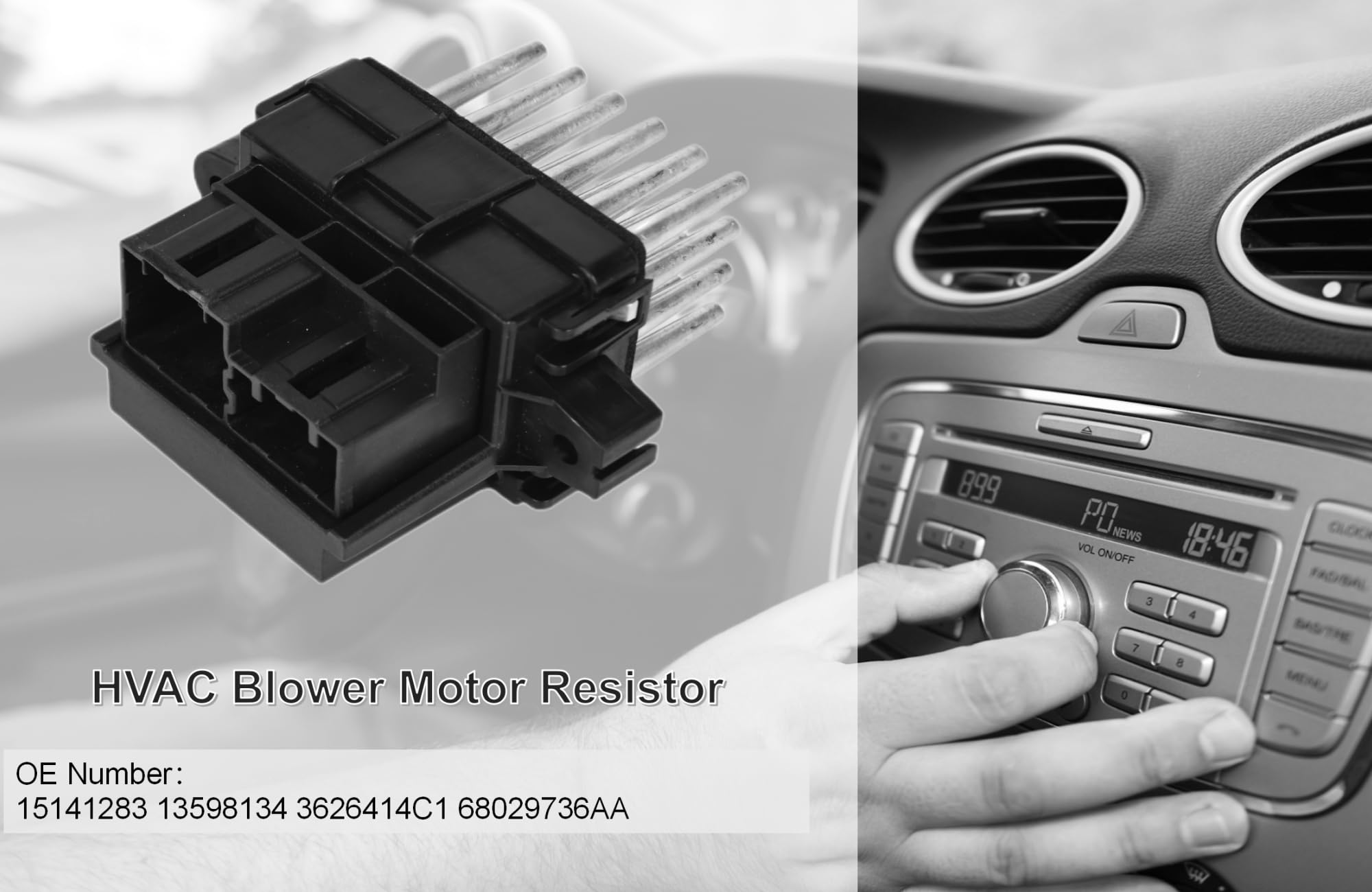 Blower Motor Resistor Compatible with Select 2007-2013 Chevy Silverado Suburban Tahoe Camaro Equinox/GMC Sierra Yukon/Buick/Cadi