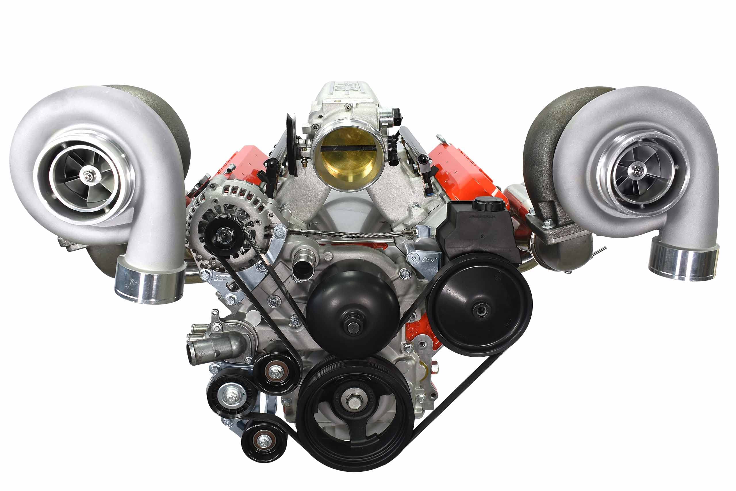 ICT Billet LS Turbo Alternator and Power Steering Bracket Kit for LS1 LS3 water pump Made in USA Aluminum Compatible with GM Che