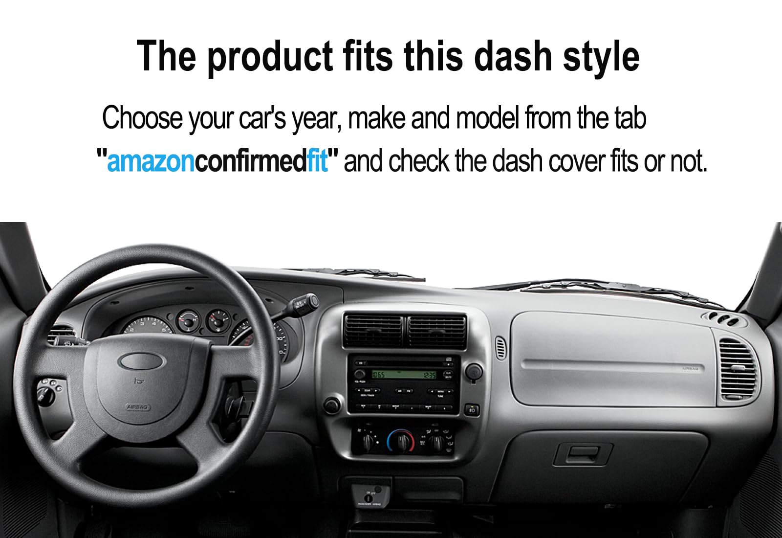 Dash Cover Mat Custom Fit For Ford F150 F250 Expedition F150 Heritage 1997 1998 1999 2000 2001 2002 2003 W/O Climate Sensor W/O