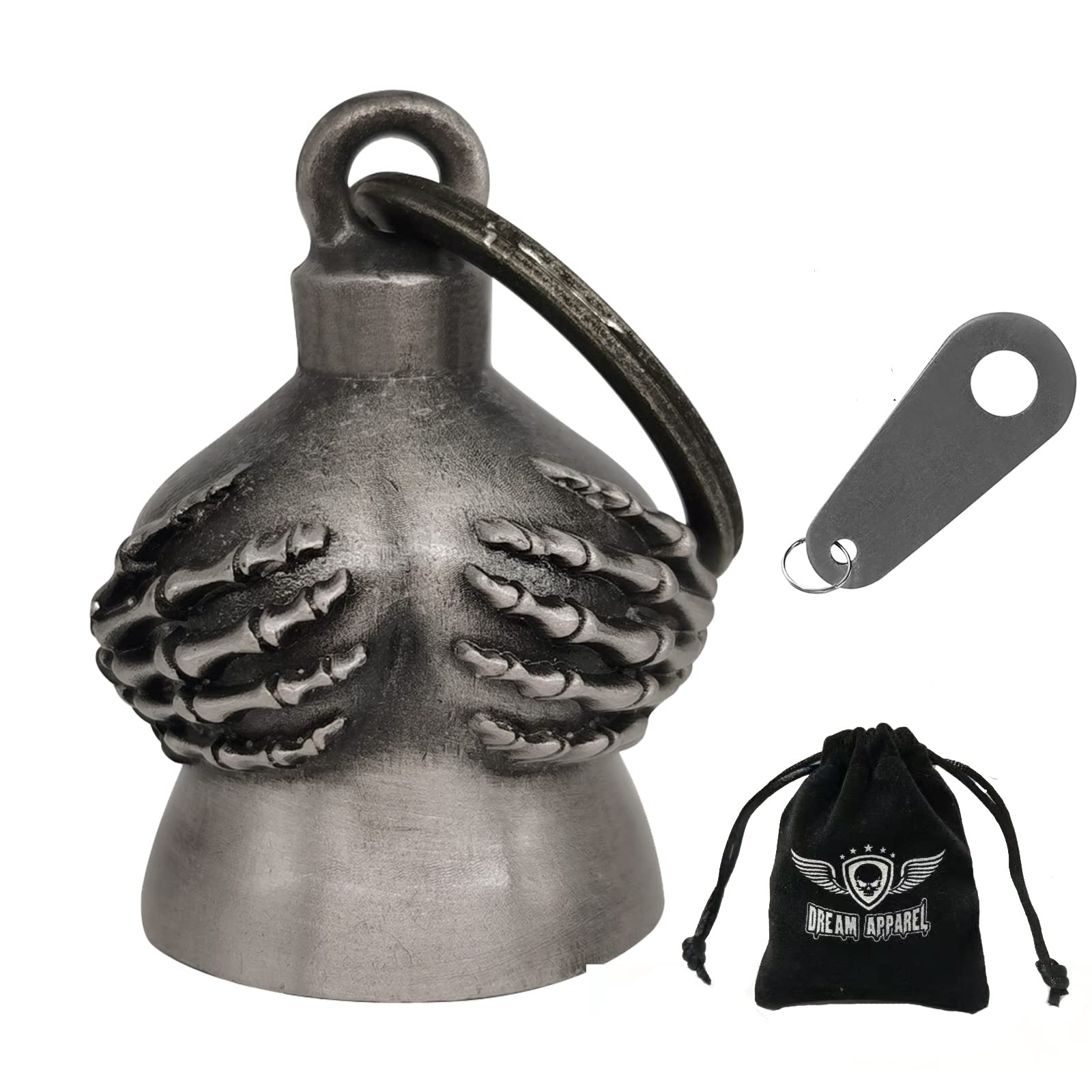 Dream Apparel Motorcycle Ride Bell For Bikers,Heavy Spirit Bells Accessory And Key Chain For Luck