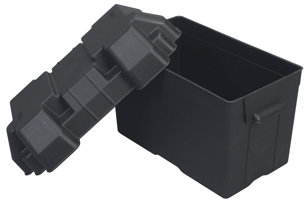 Moeller Marine Injection-Molded Marine Battery Box (One 27, 30 or 31-Series Battery, 13.44 x 7.75 x 10.5), Black (42214)