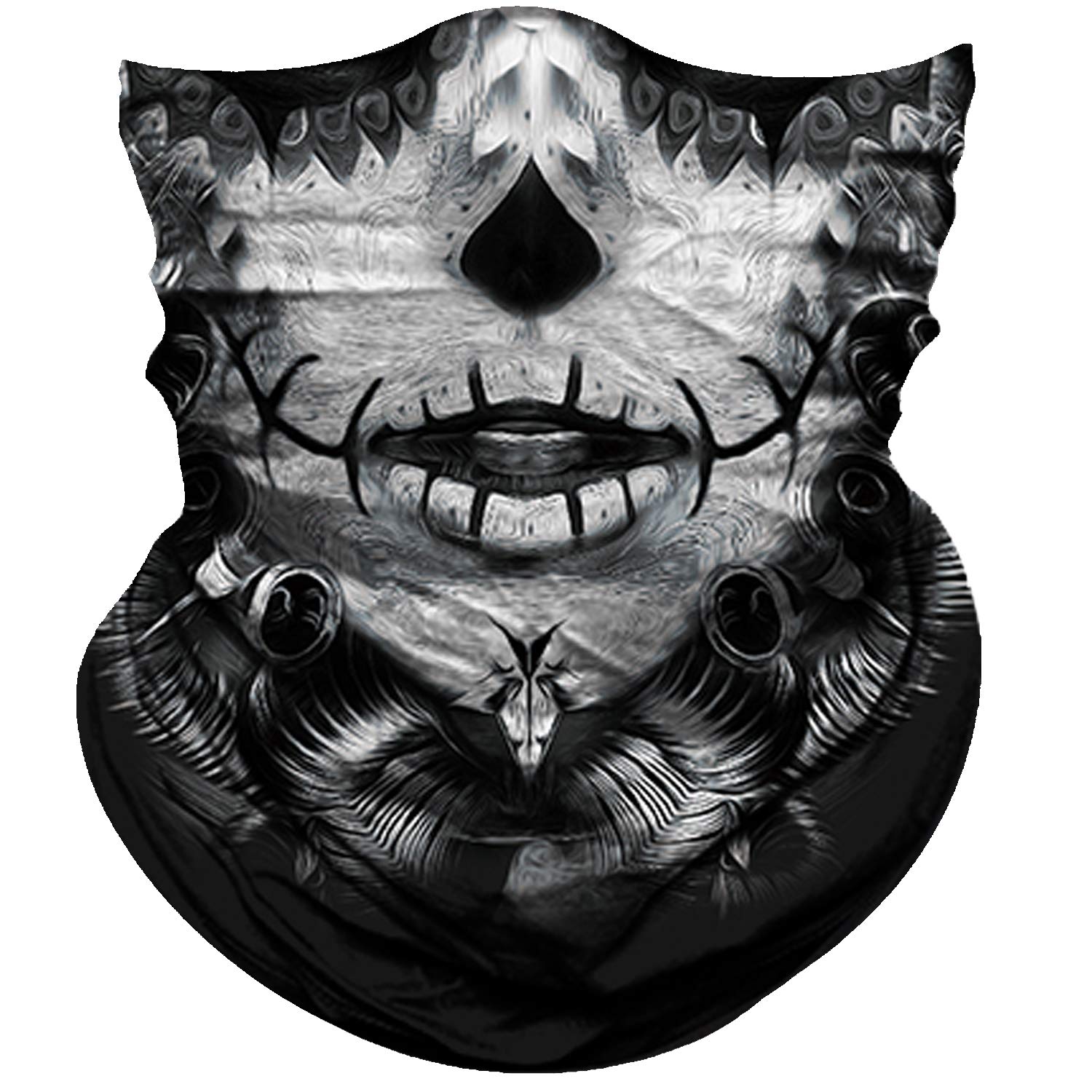 Obacle Skull Face Mask for Women Men Dust Wind Sun Protection Seamless Bandana Face Mask for Rave Festival Motorcycle Riding Bik