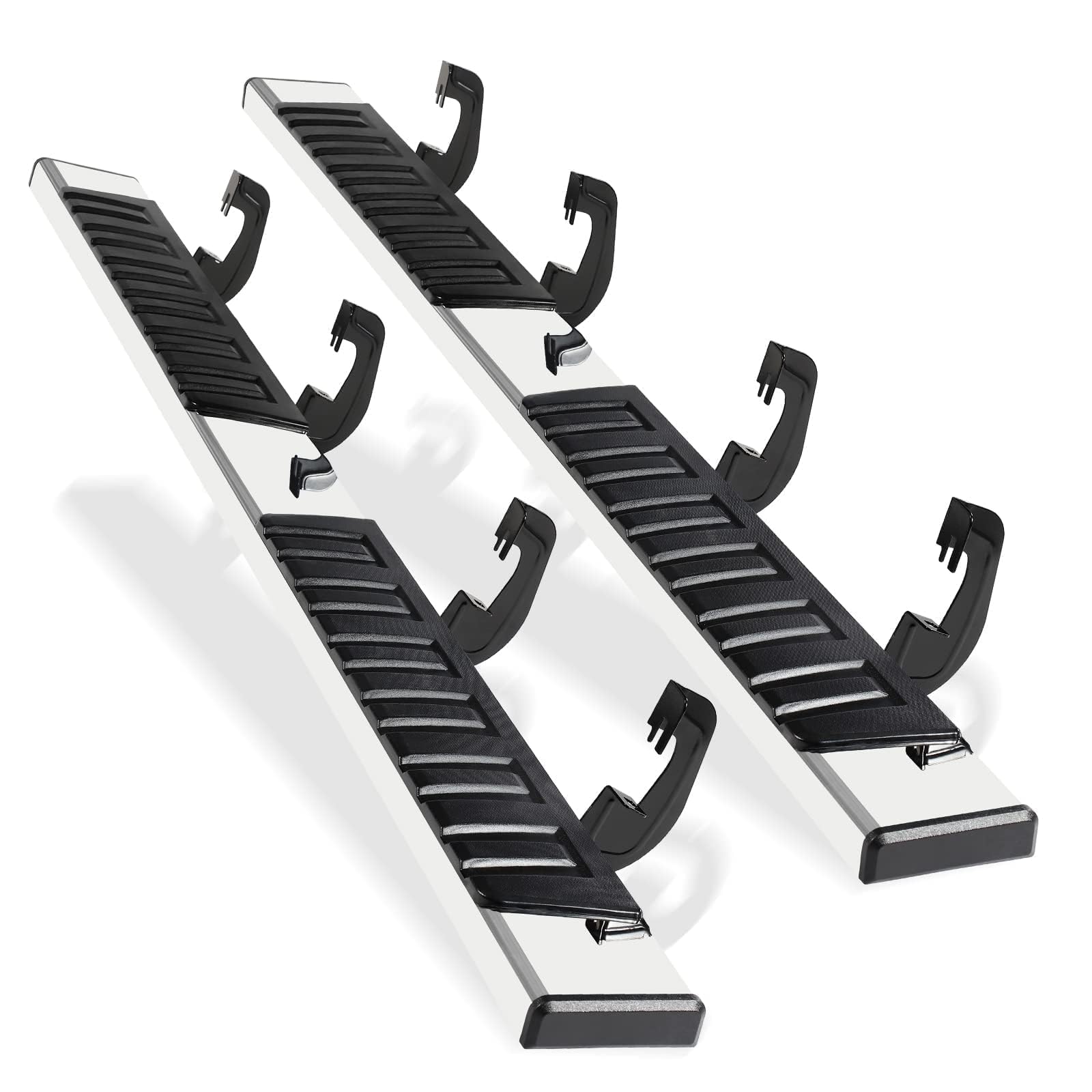 Pz 6'' Crew Cab Running Boards For 2007-2018 Chevy Silverado/Gmc Sierra 1500, 2007-2019 For 2500Hd 3500Hd Mirror Stainless Steel