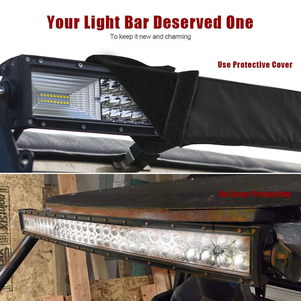 Mictuning 32 Inches Universal Straight And Curved Led Light Bar Cover - Water-Resistant, Windproof, Dustproof, Snowproof Scratch