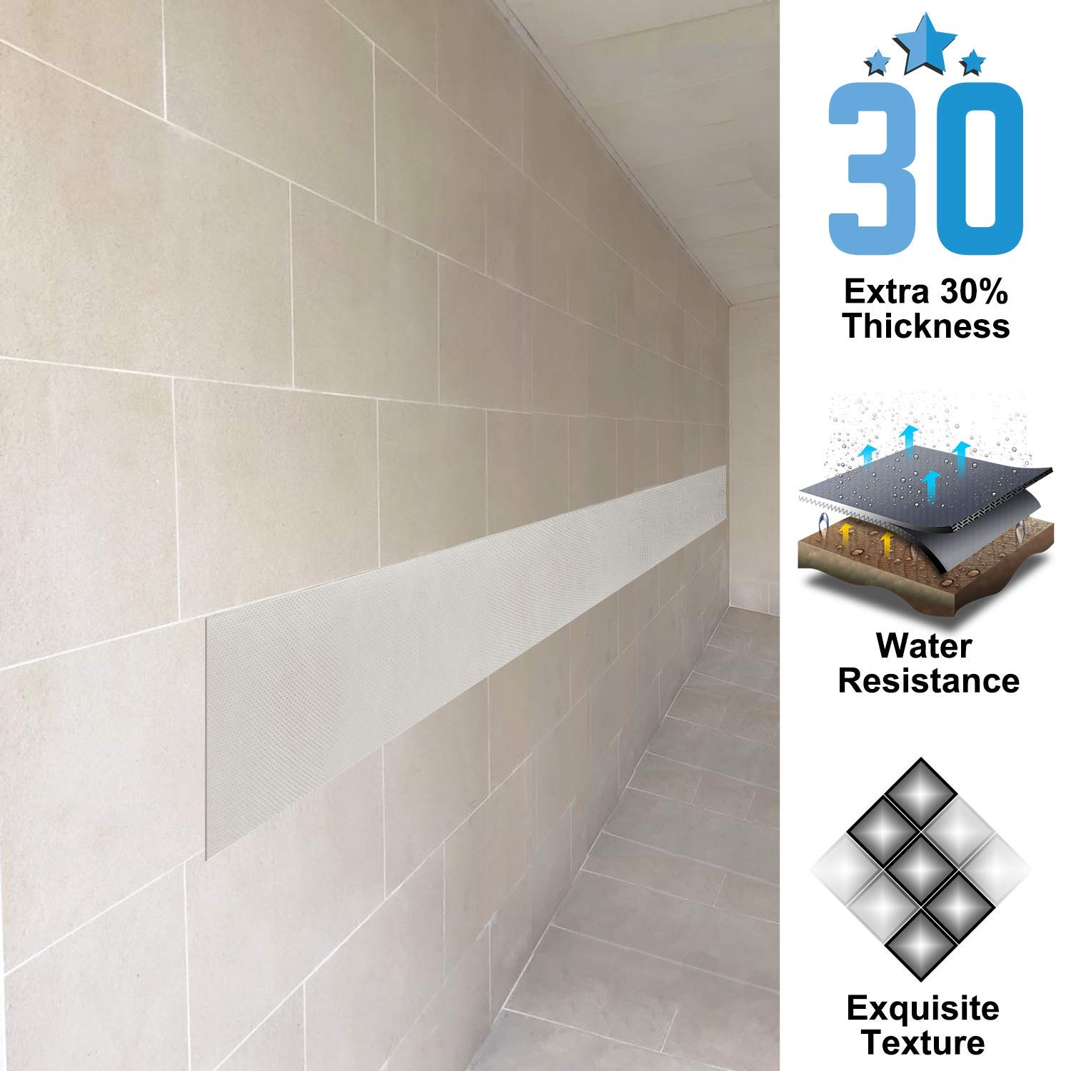 Ampulla Gwp01S Super Thick Waterproof Garage Wall Protector, Designed In Germany - 2 Pieces In One Roll (1/6'' Thickness)