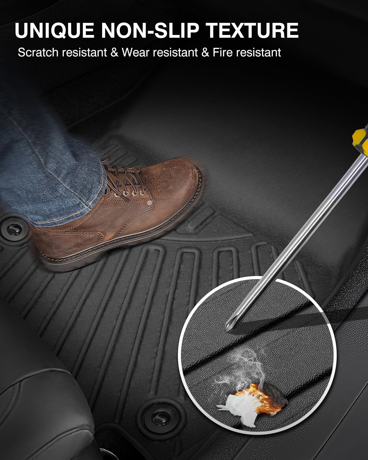 Powerty Floor Mats For 2023 2024 2025 Mercedes Benz Glc?Glc 300?Glc 350E?4Matic Accessories All Weather Floor Liner 3D Tpe 1St &