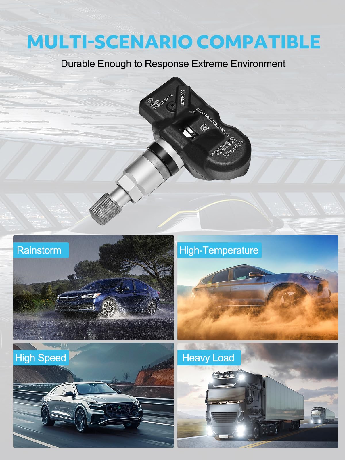 TAUTOY 36236798726 Tire Pressure Sensor TPMS 433MHZ for 2006-2010 BMW 128i 135i 328i 335i 525i 528i 530i 535I 550i 650i 750i 760