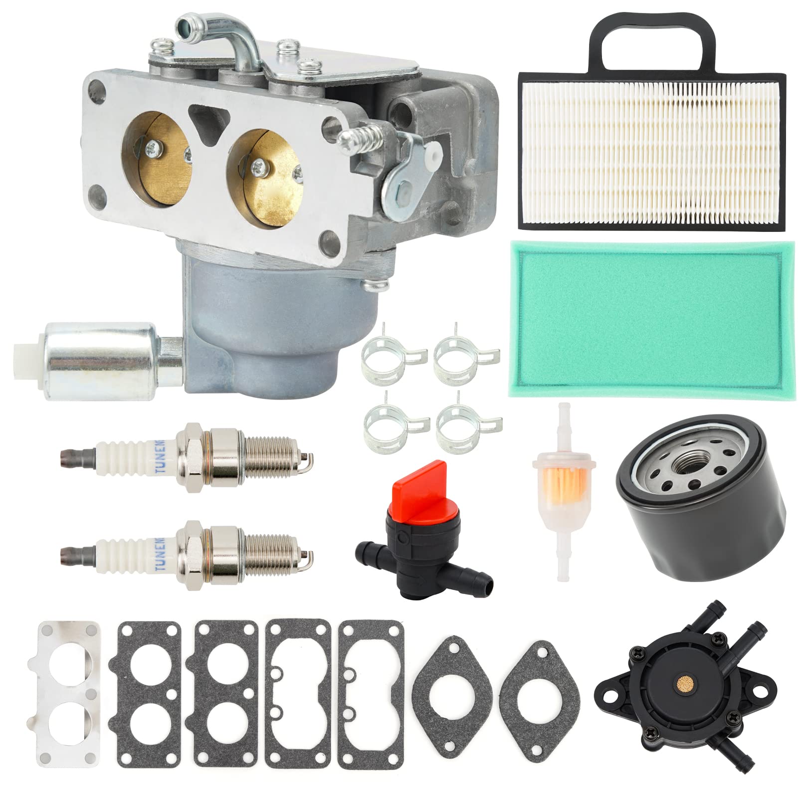 791230 Carburetor for B&S V-Twin 4 Cycle 20Hp 21Hp 22Hp 23Hp 24Hp 25Hp with Gasket & Carbon Dirt Jet Cleaner Tool Kit Vertical E