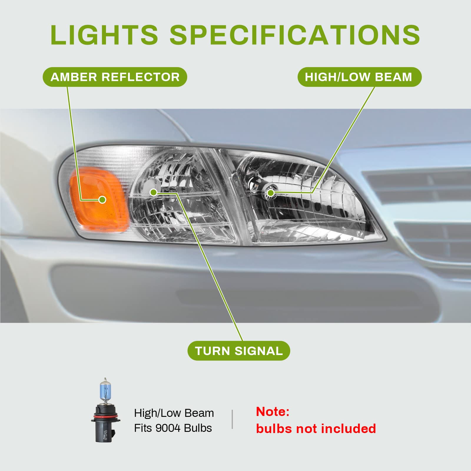 Autosaver88 Headlight Assembly Compatible With 1997-2005 Chevy Venture/ 97-04 Oldsmobile Silhouette/ 97-98 Pontiac Trans Sport/