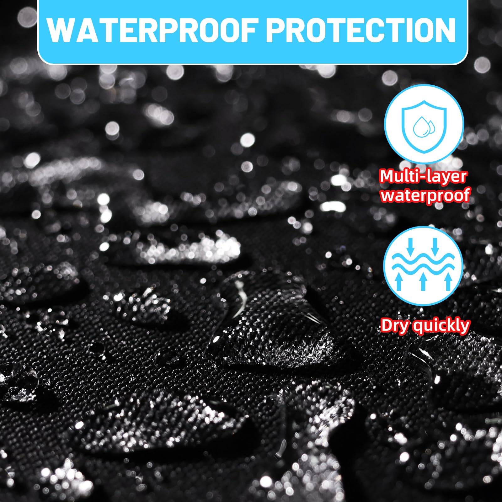 StarknightMT RTV Seat Cover Compatible with Kubota RTV 400 & RTV 500 UTV Seat Covers Waterproof Black Seat Cover