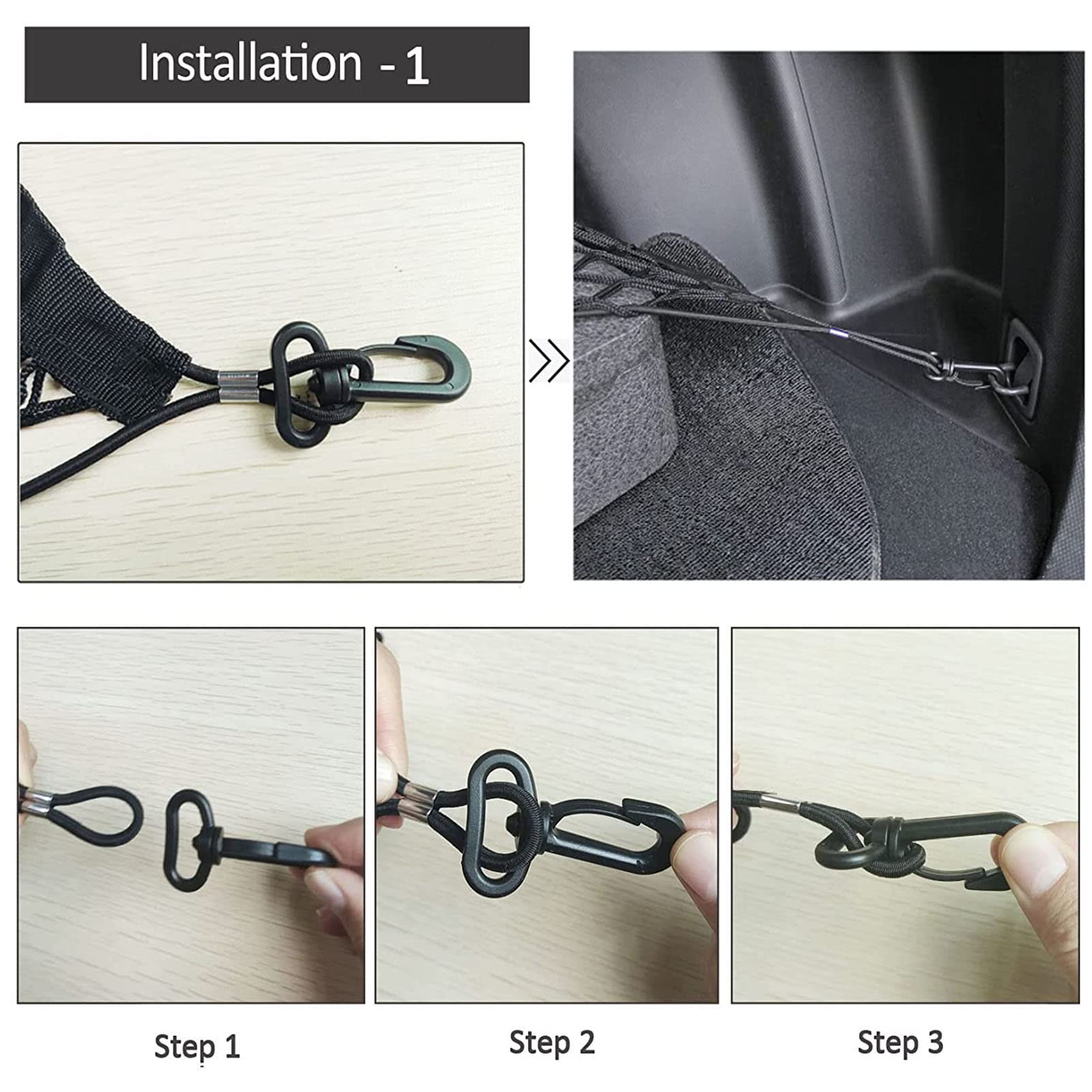 2Pcs Truck Bed Cargo Net For Pickup, 52''- 66'' Heavy Duty Envelope Truck Trunk Cargo Storage Organizer Mesh Net Truck Bed Accessories For Ford F150 Chevy Silverado Wt Ls Ltz Gmc Sierra (4.3Ft-5.5Ft)