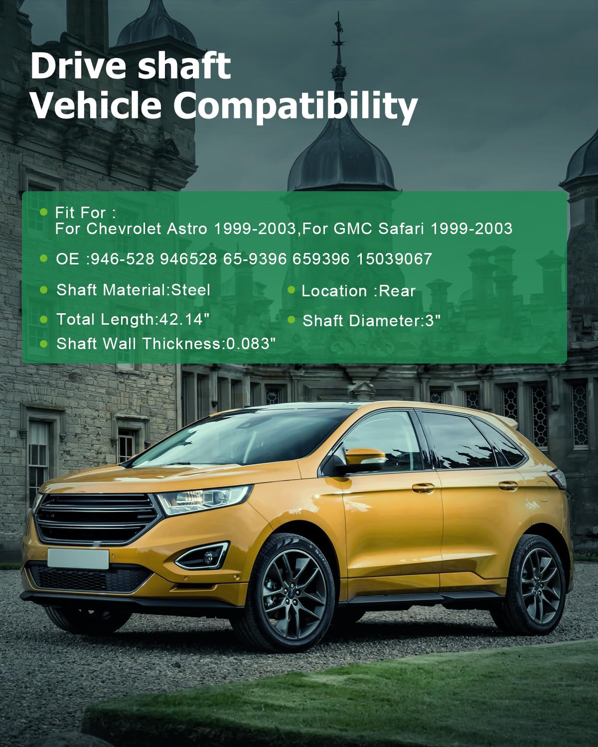 SCITOO?42.14''?Steel Rear Driveshaft Assembly Drive Shaft Prop Shaft For Chevrolet Astro 1999-2003,For GMC Safari 1999-2003,OE#