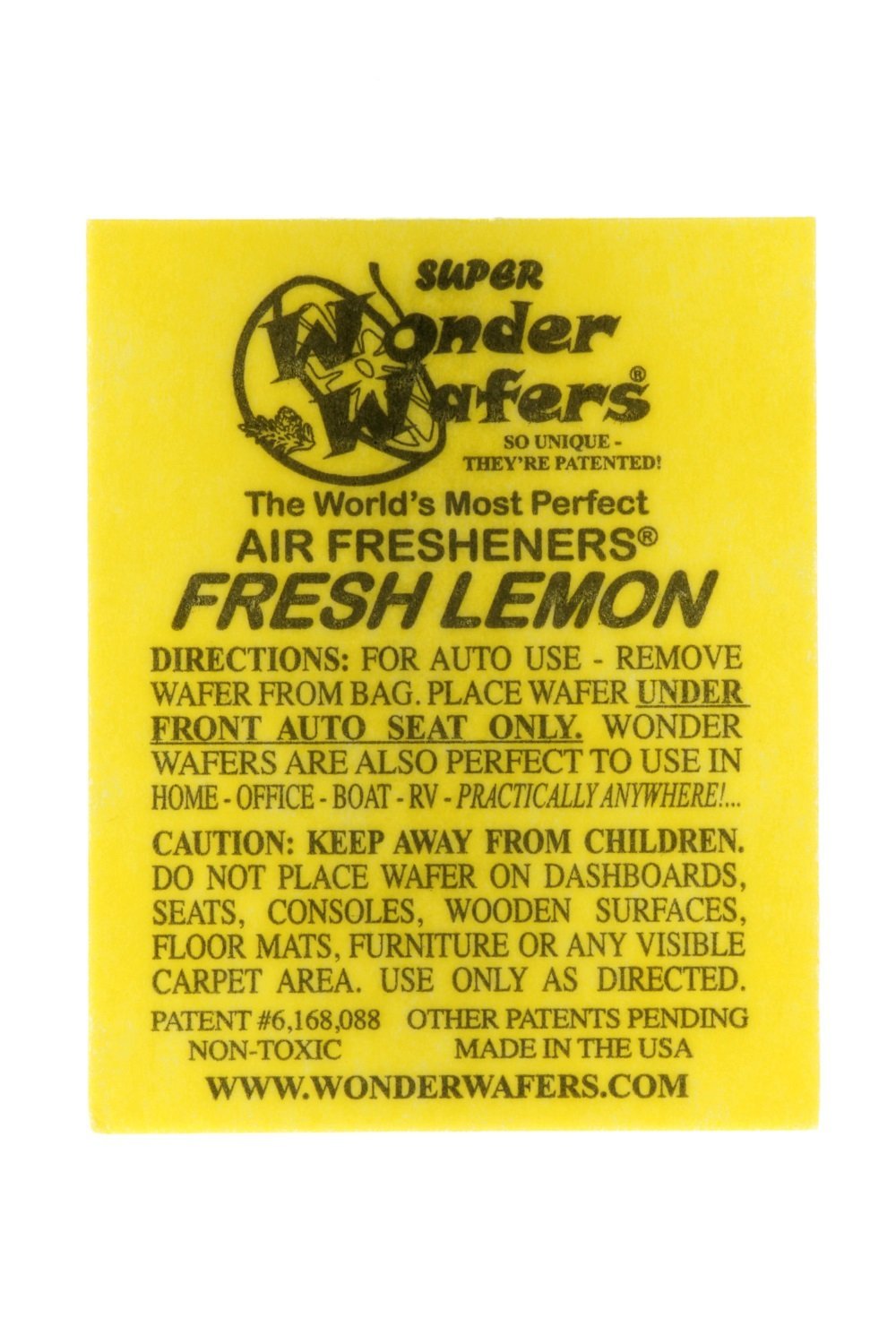 Wonder Wafers 25 Ct Individually Wrapped Fresh Lemon Air Fresheners