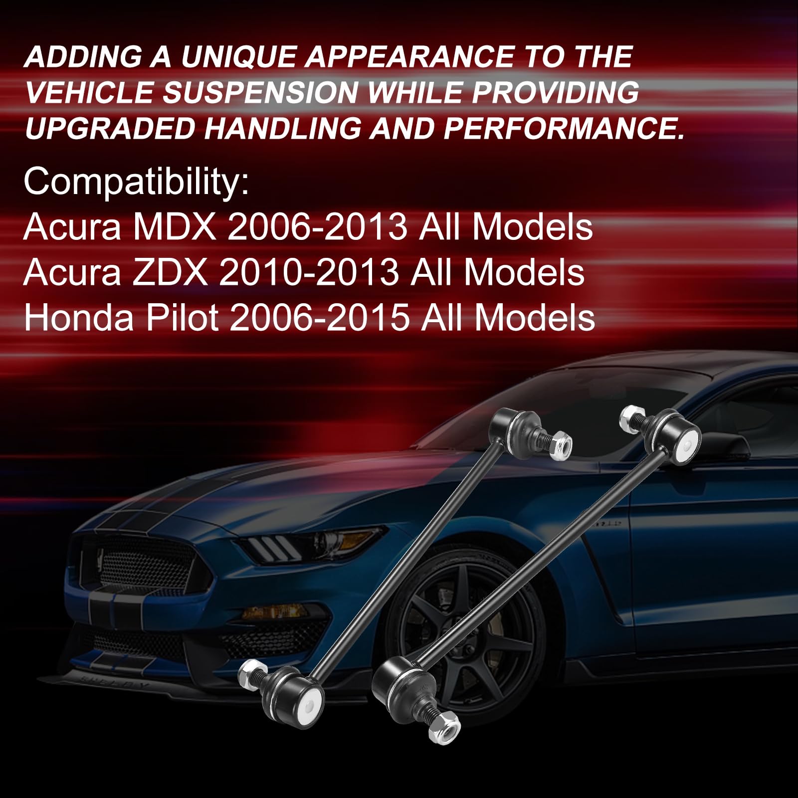 K750124 Sway Bar Links - Front Stabilizer Sway Bar Link Suspension Kit Compatible With Acura Mdx 2006-2013 Acura Zdx 2010-2013 H