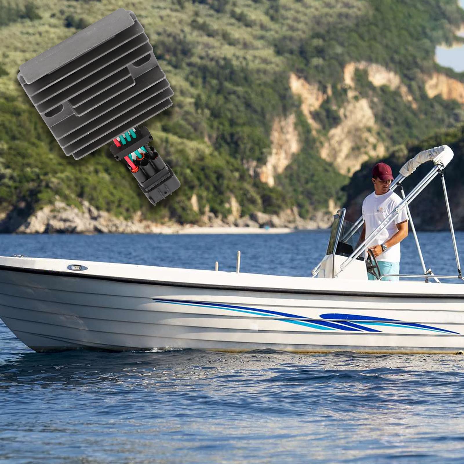 Yuecoom Yamaha Outboard Rectifier, 68V-81960-10-00 Rectifier Regulator For Yamaha 50-70/115 Hp 4-Stroke Outboard, For Yamaha F50, F60, F70, F115, Lf115, T50, T60 Four-Stroke Outboard 2006+