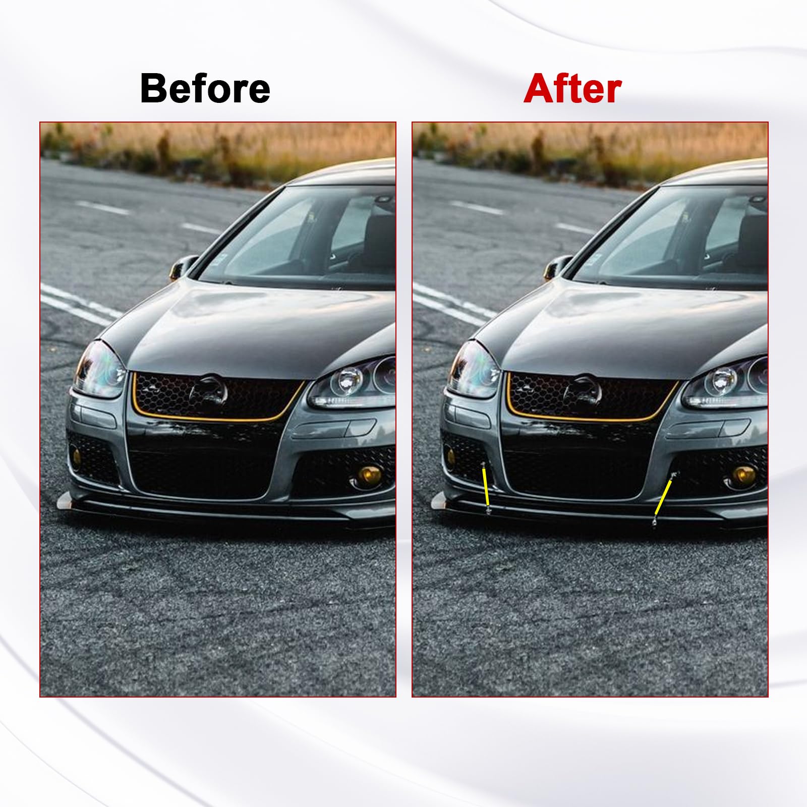 Xotic Tech 2Pc Adjustable 8''-11'' Front Bumper Lip Splitter Diffuser Strut Rod Tie Bars Splitter Support Rods Compatible With M