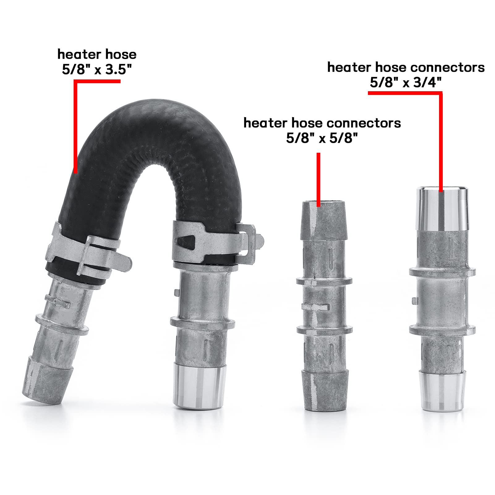 626-001 Engine Heater Core Bypass Kit Engine Heater Core Bypass Kit With 5/8' & 3/4' Hose Fit For Most Common Heater Hoses