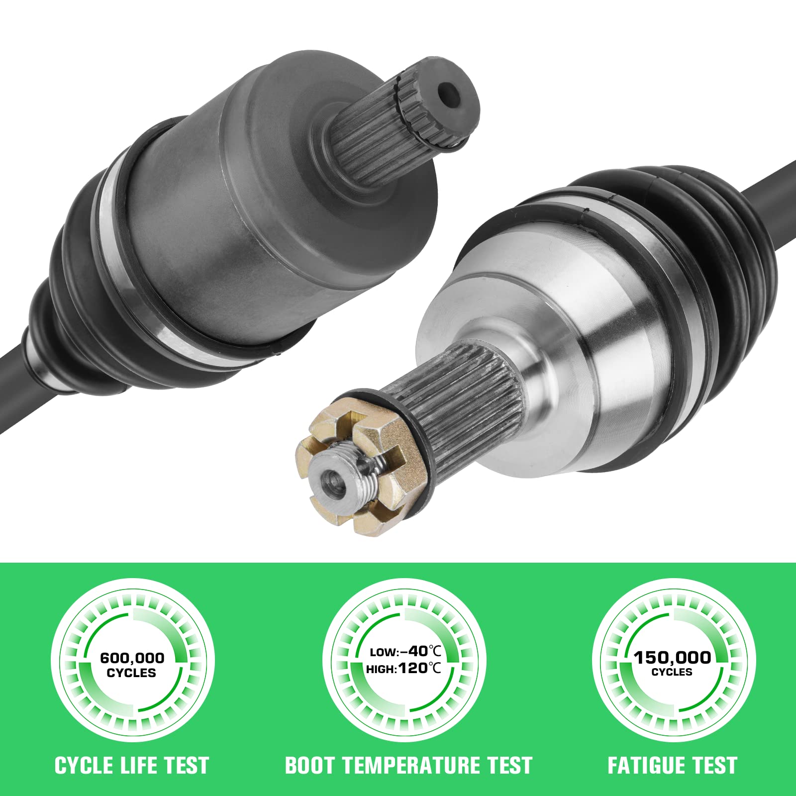 Youxmoto Front Left/Right Cv Axle & Wheel Bearing Kit Fit For Polaris Ranger 500 700 800 4X4 Efi 2009 2010 2011 2012 2013 2014 2