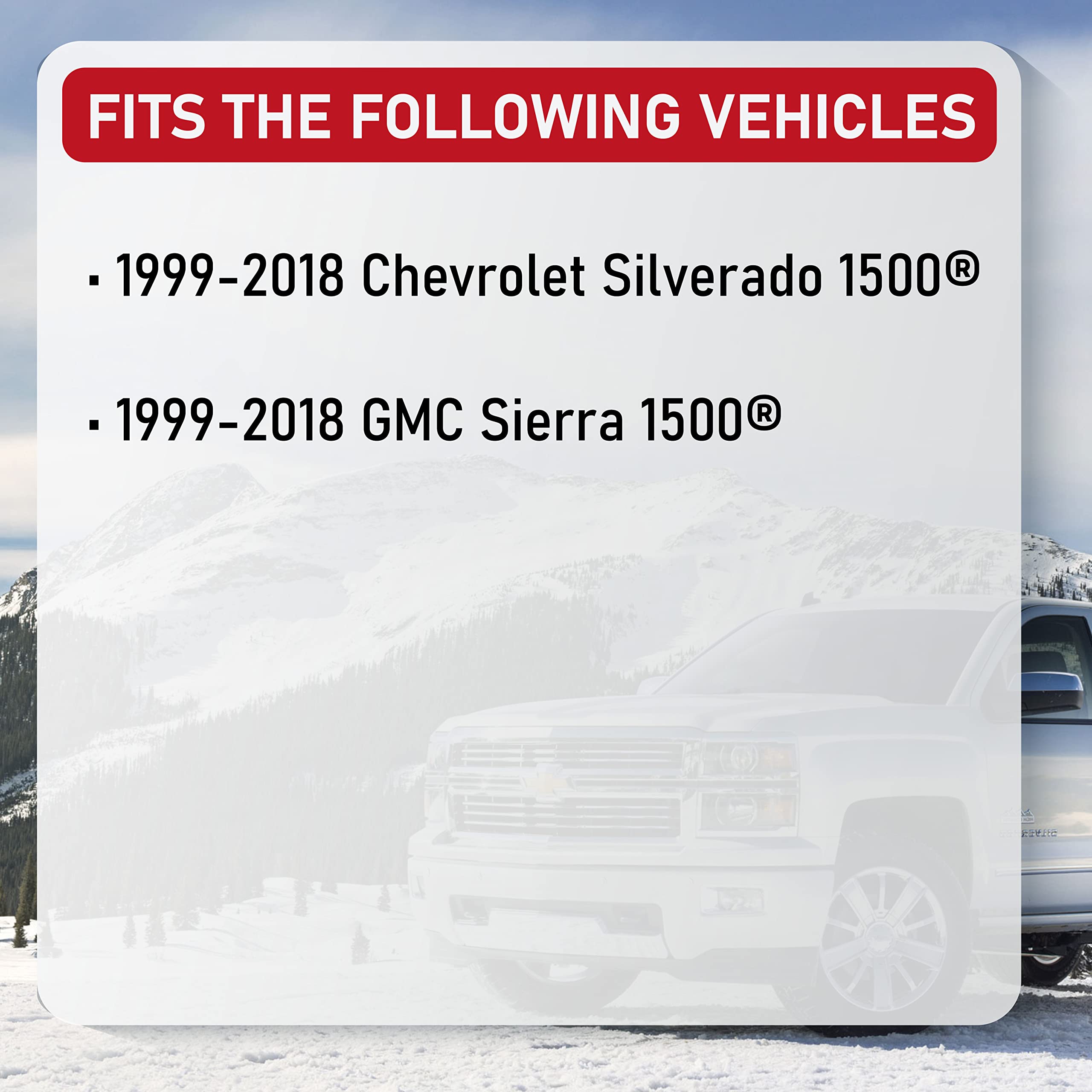 Frame Tube Plug Set Of 4 - Compatible With Chevy Silverado & Gmc Sierra 1500-99, 2000, 2001, 2002, 2003-2014, 2015, 2016, 2017, 2018 - Rear Wheel Well Hole Cover Cap - Anti-Whistle Truck Bed Plugs