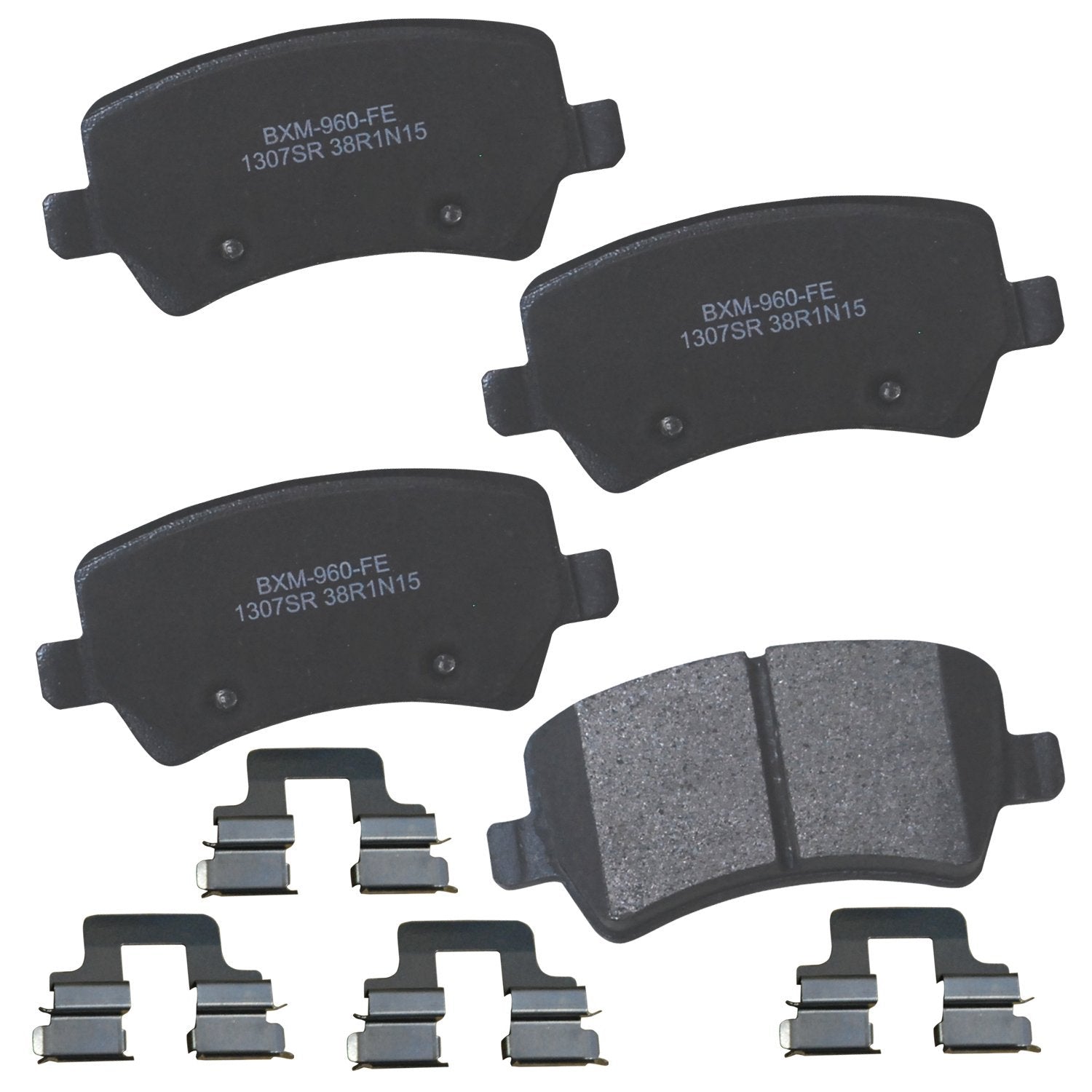 Bendix Premium Sbm1307Sr Semi-Metallic Rear Brake Pads For Select Models Land Rover Lr2, Range Evoque, Volvo S60, S60 Cross Coun