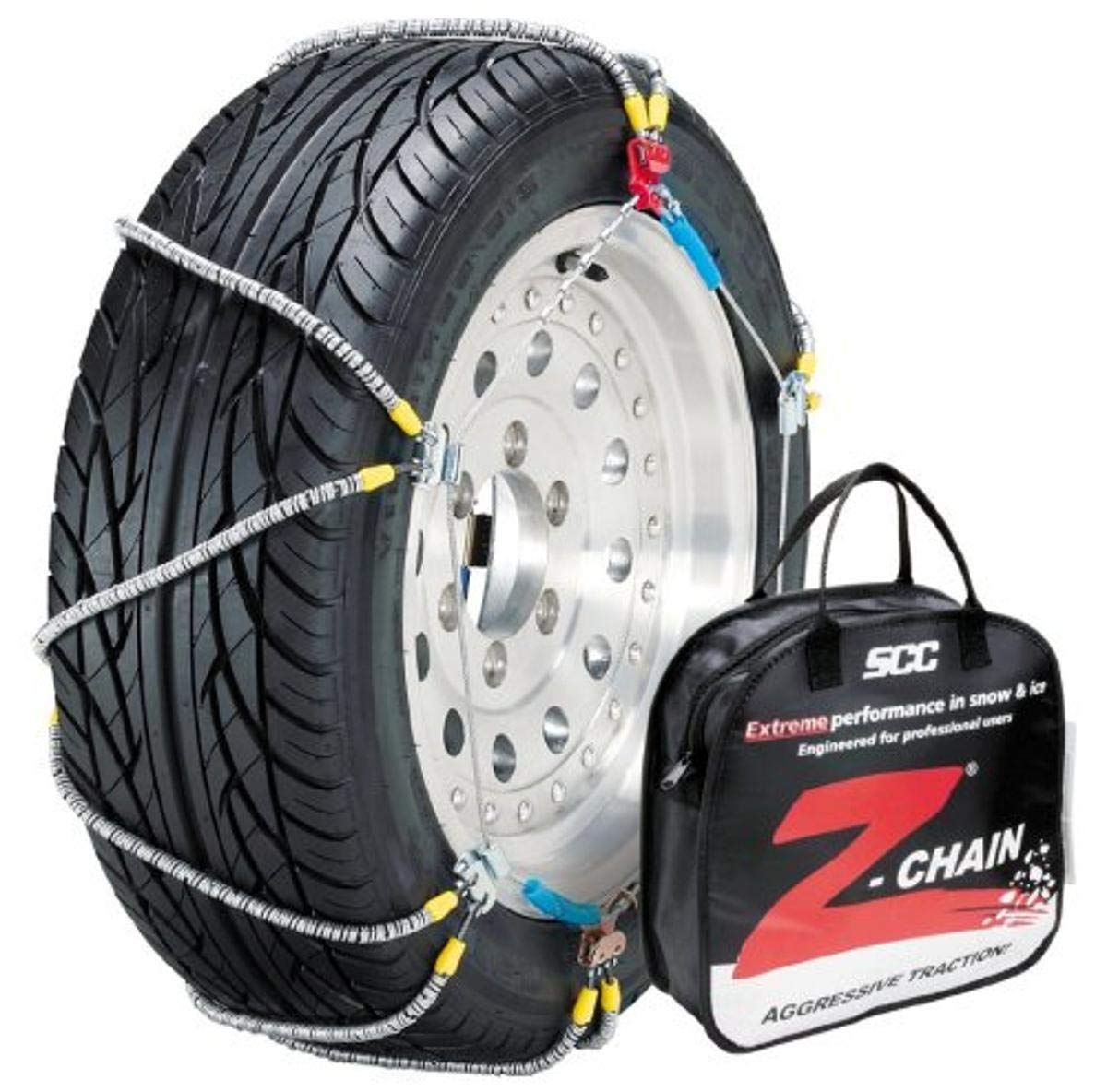 Scc Z-575 Z-Chain Extreme Performance Cable Tire Traction Chain - Set Of 2,Silver