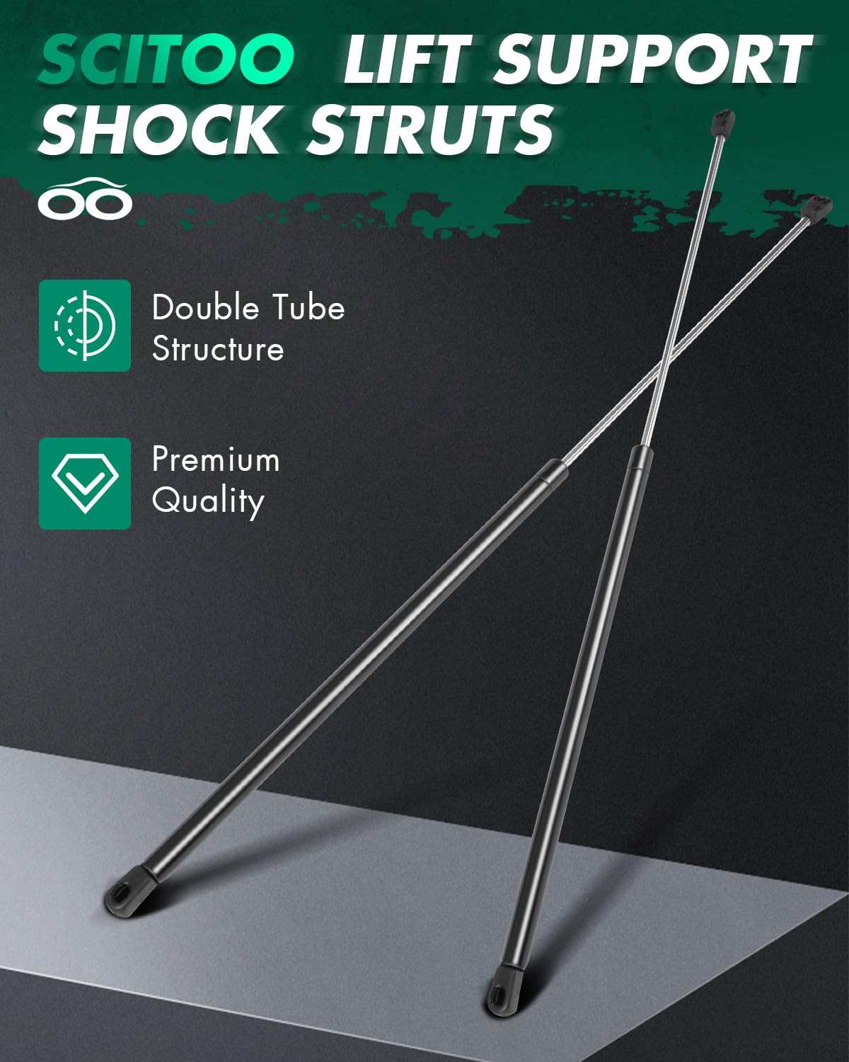 Scitoo Hood Lift Supports Replacement Struts Gas Springs Shocks Fit For Audi A3 2004-2013, A4 2003-2006, S3 2008-2012 2014