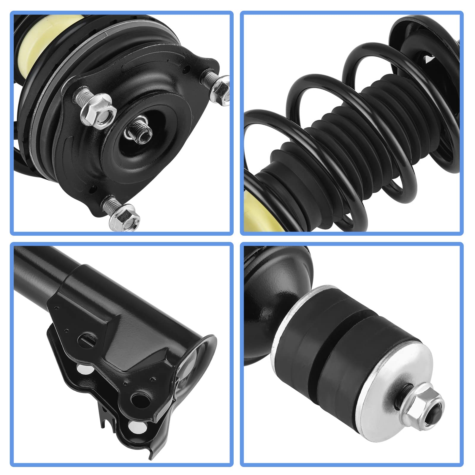 Yitamotor Front Pair Complete Struts And Rear Suspension Shocks Compatible With 2006-2011 Honda Civic, 2006-2011 Acura Csx