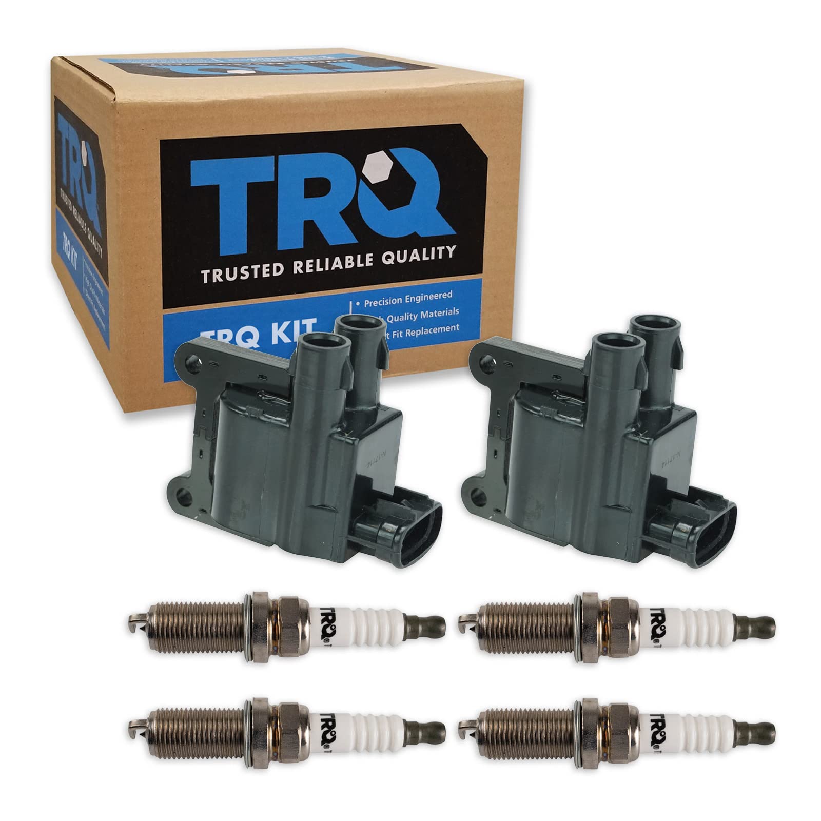 Trq Ignition Kit Ignition Coil Spark Plugs Compatible With 1997-2001 Toyota Camry 1998-2000 Rav4 1999-2001 Solara