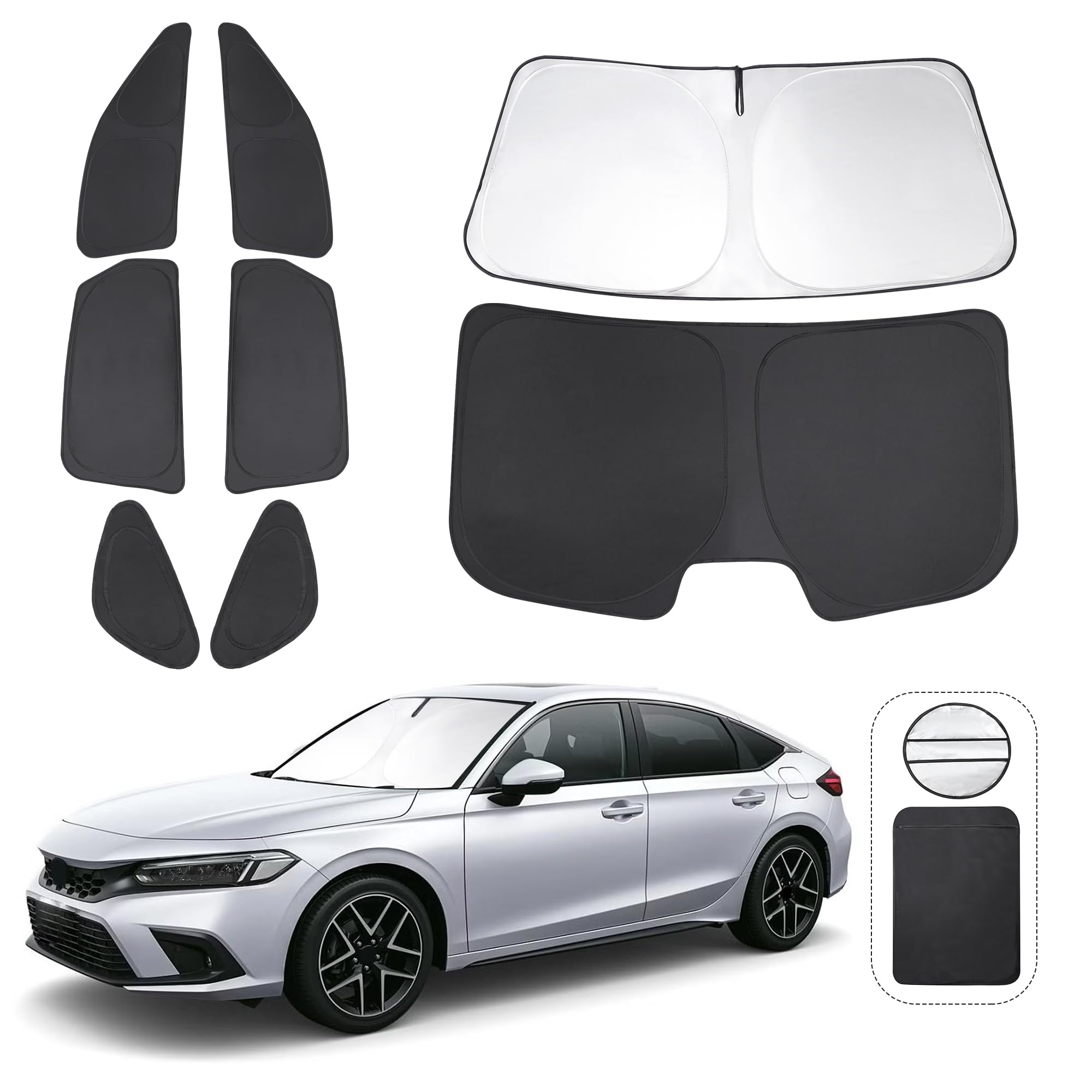 Tinglu Window Shades For 11Th Gen Honda Civic (Not For Hatchback) 2022-2025 Accessories Car Side Full Windows Rear Triangular Wi