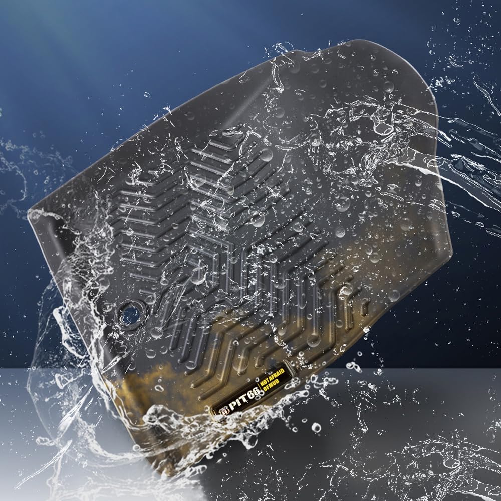 Pit66 Floor Mats Compatible With 2023-2024 Honda Pilot (Heavy Duty) Tpe 4-Piece Premium,Black